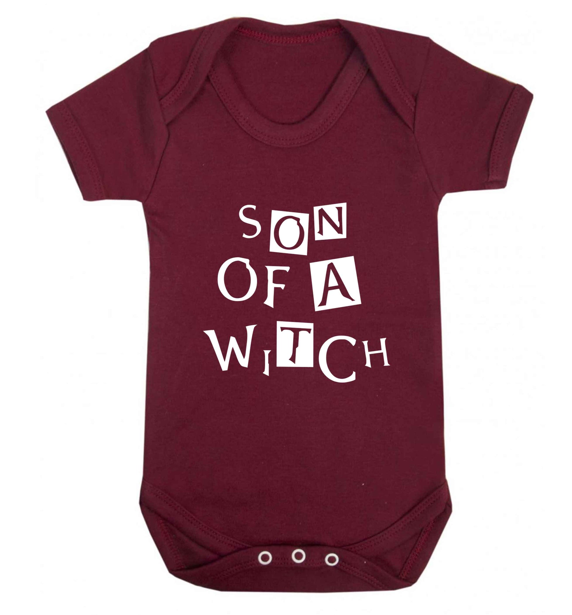 Son of a witch baby vest maroon 18-24 months