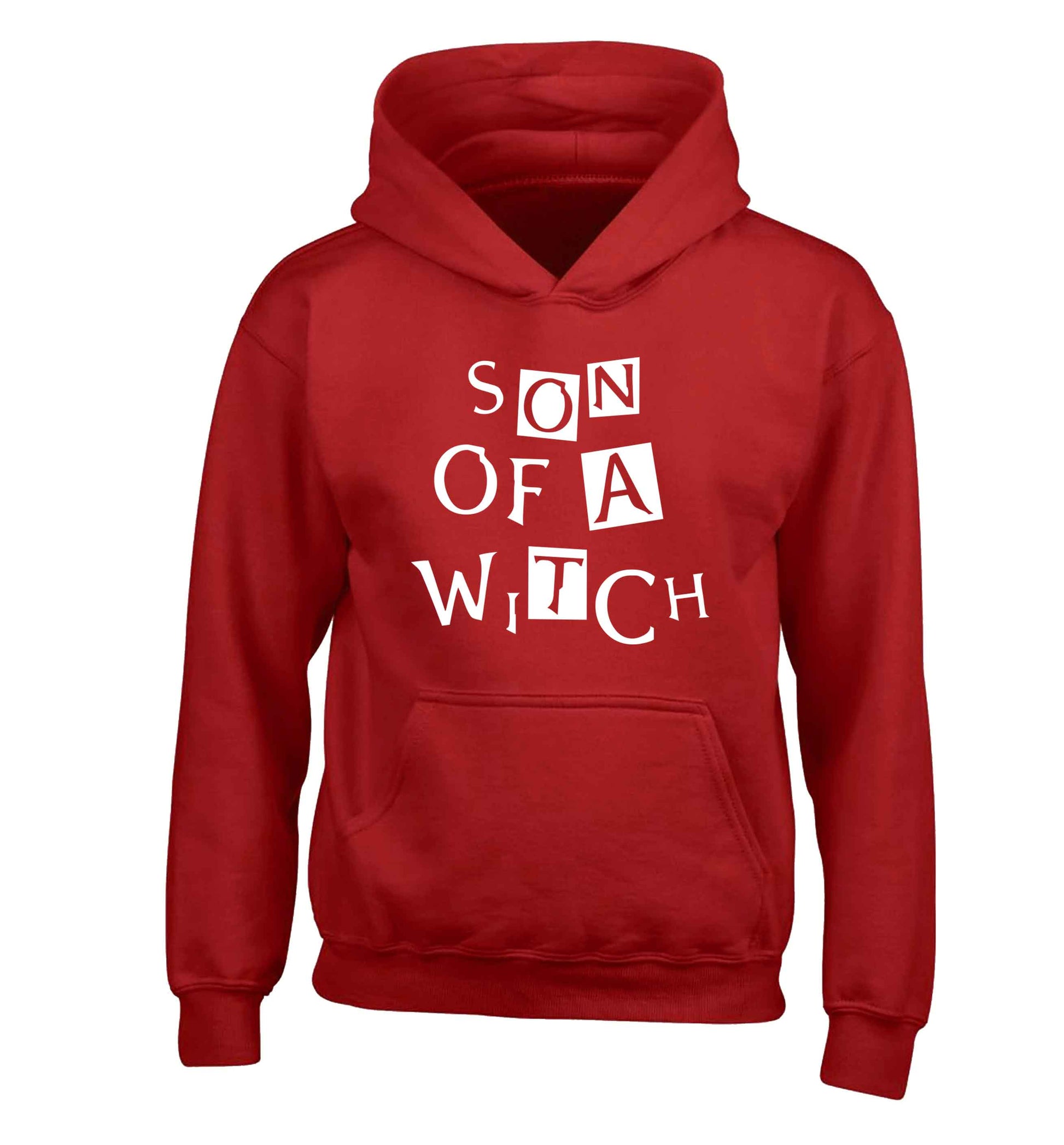 Son of a witch children's red hoodie 12-13 Years
