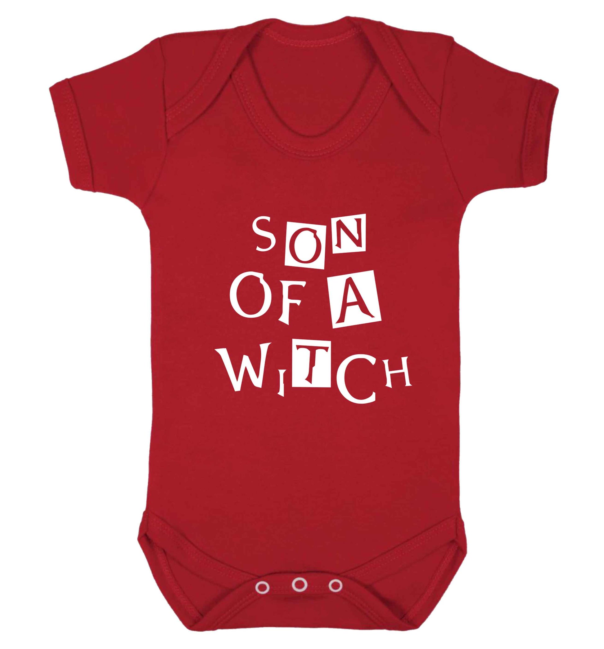 Son of a witch baby vest red 18-24 months