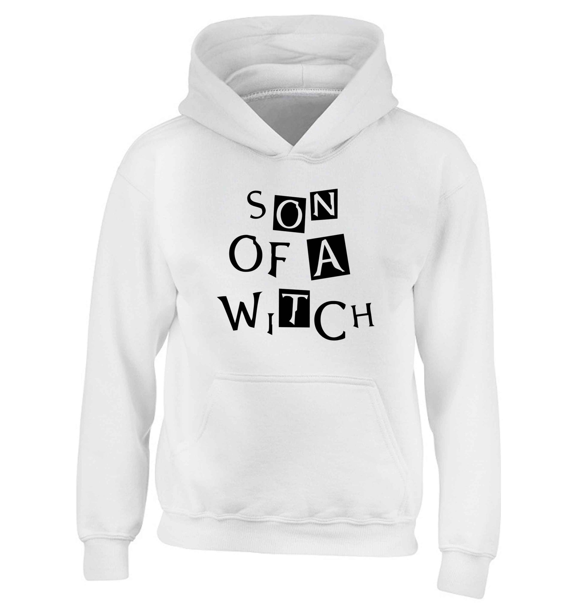 Son of a witch children's white hoodie 12-13 Years