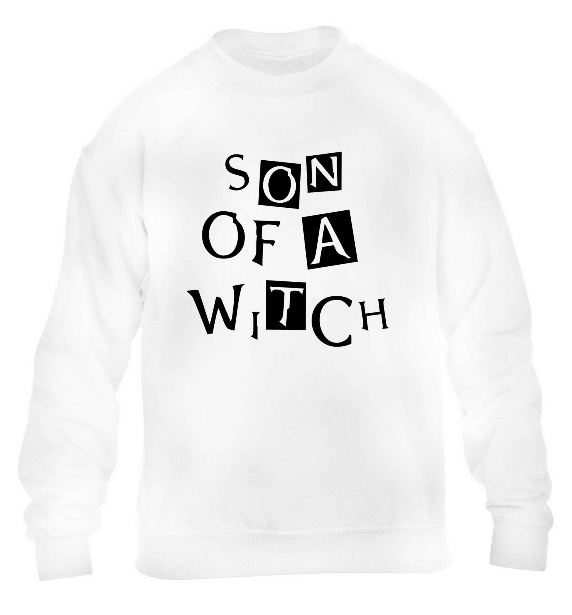 Son of a witch children's white sweater 12-13 Years