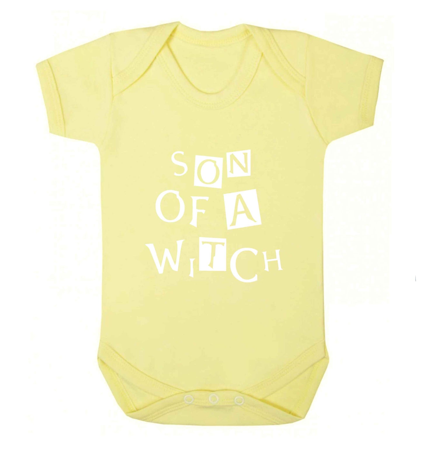 Son of a witch baby vest pale yellow 18-24 months