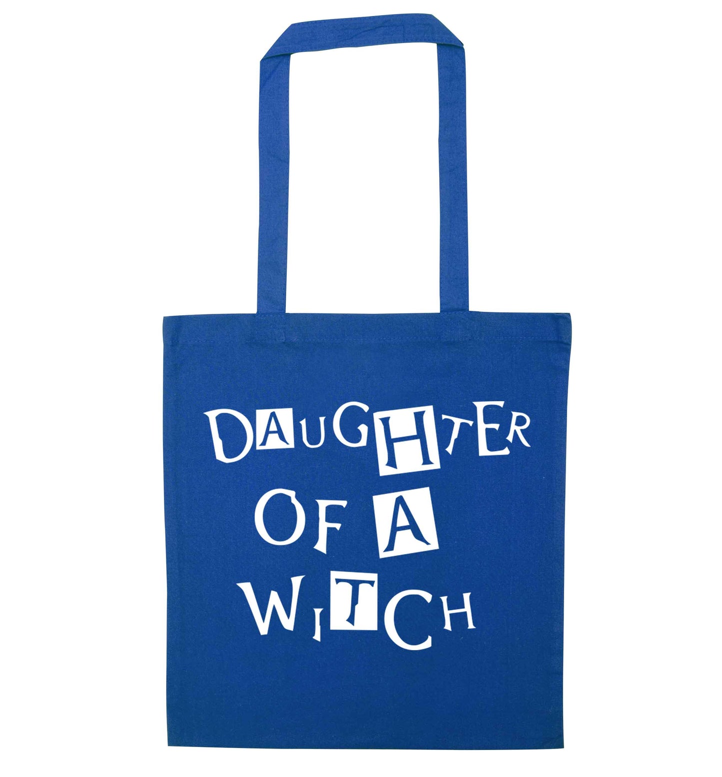 Daughter of a witch blue tote bag