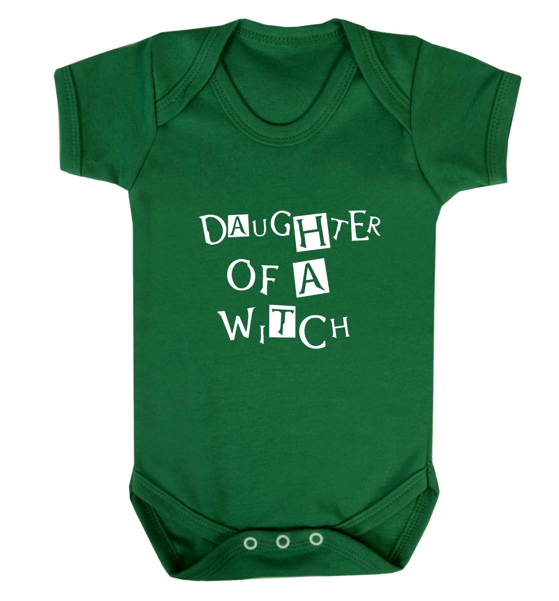 Daughter of a witch baby vest green 18-24 months