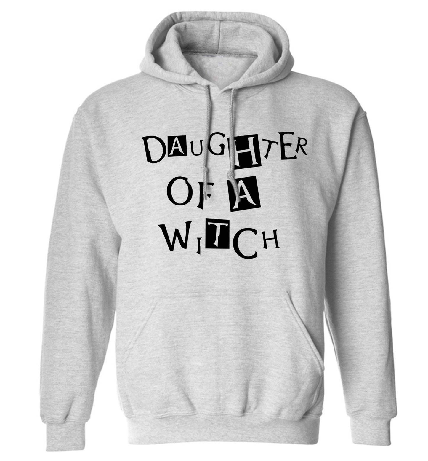 Daughter of a witch adults unisex grey hoodie 2XL