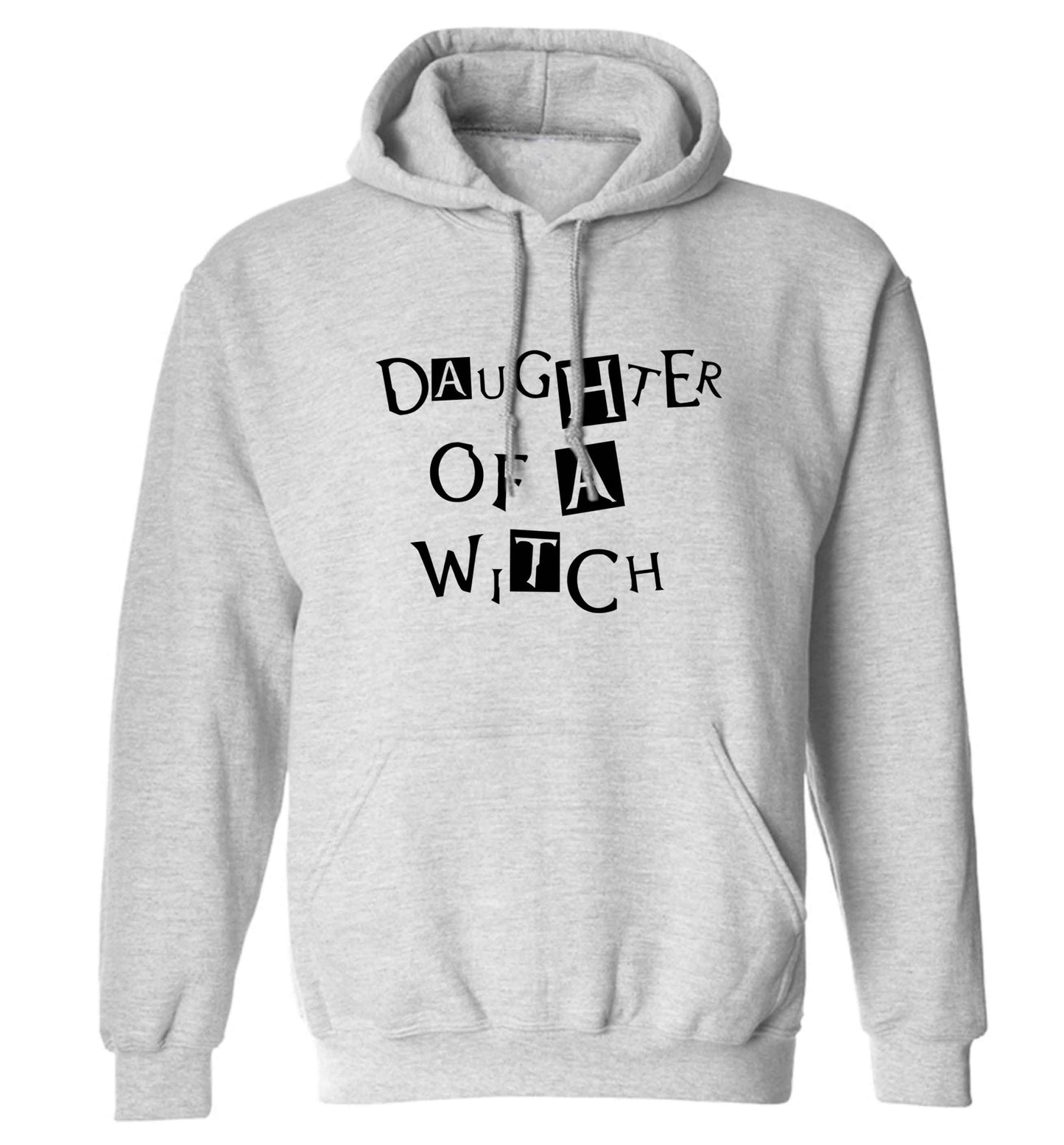 Daughter of a witch adults unisex grey hoodie 2XL