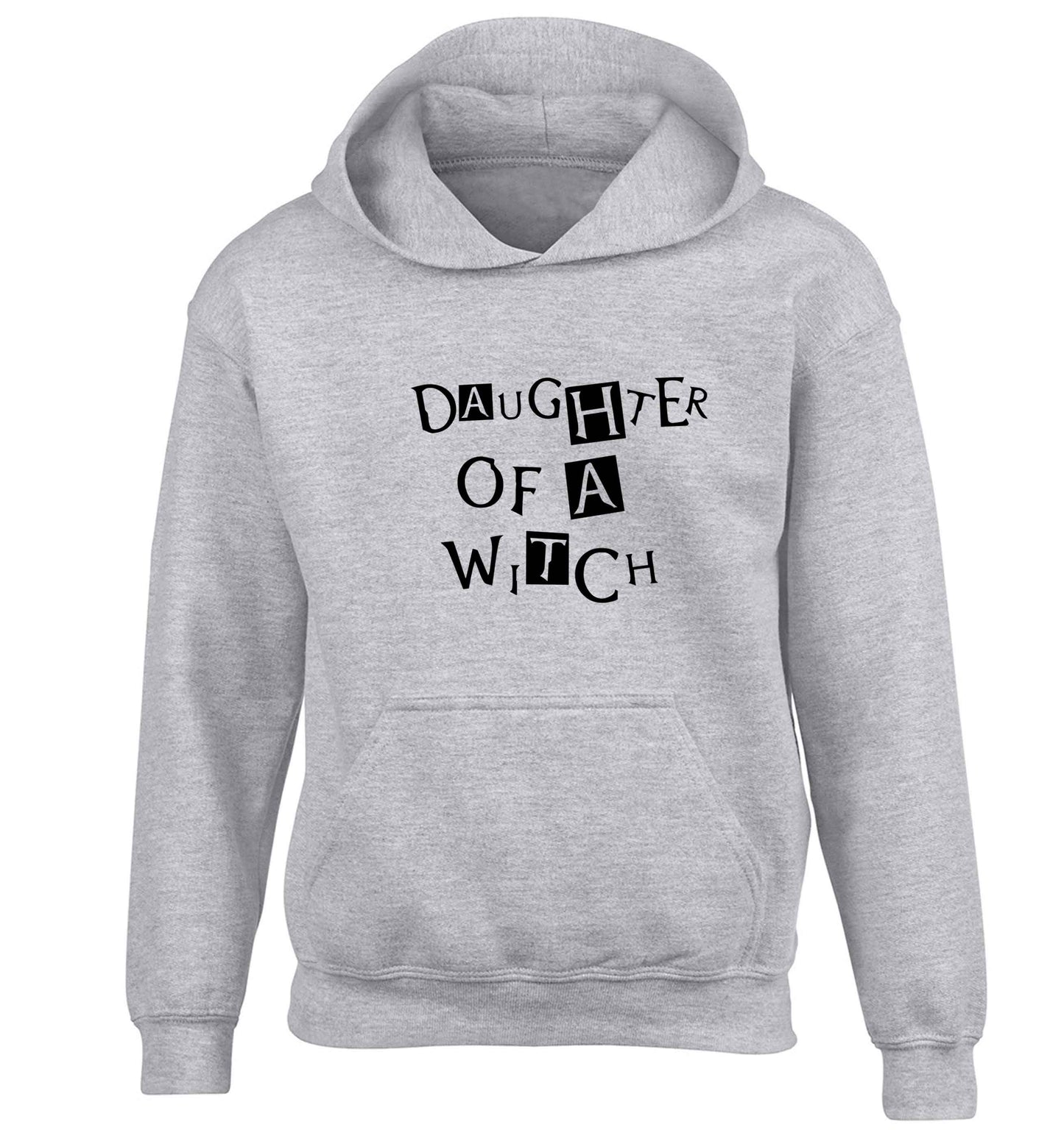 Daughter of a witch children's grey hoodie 12-13 Years