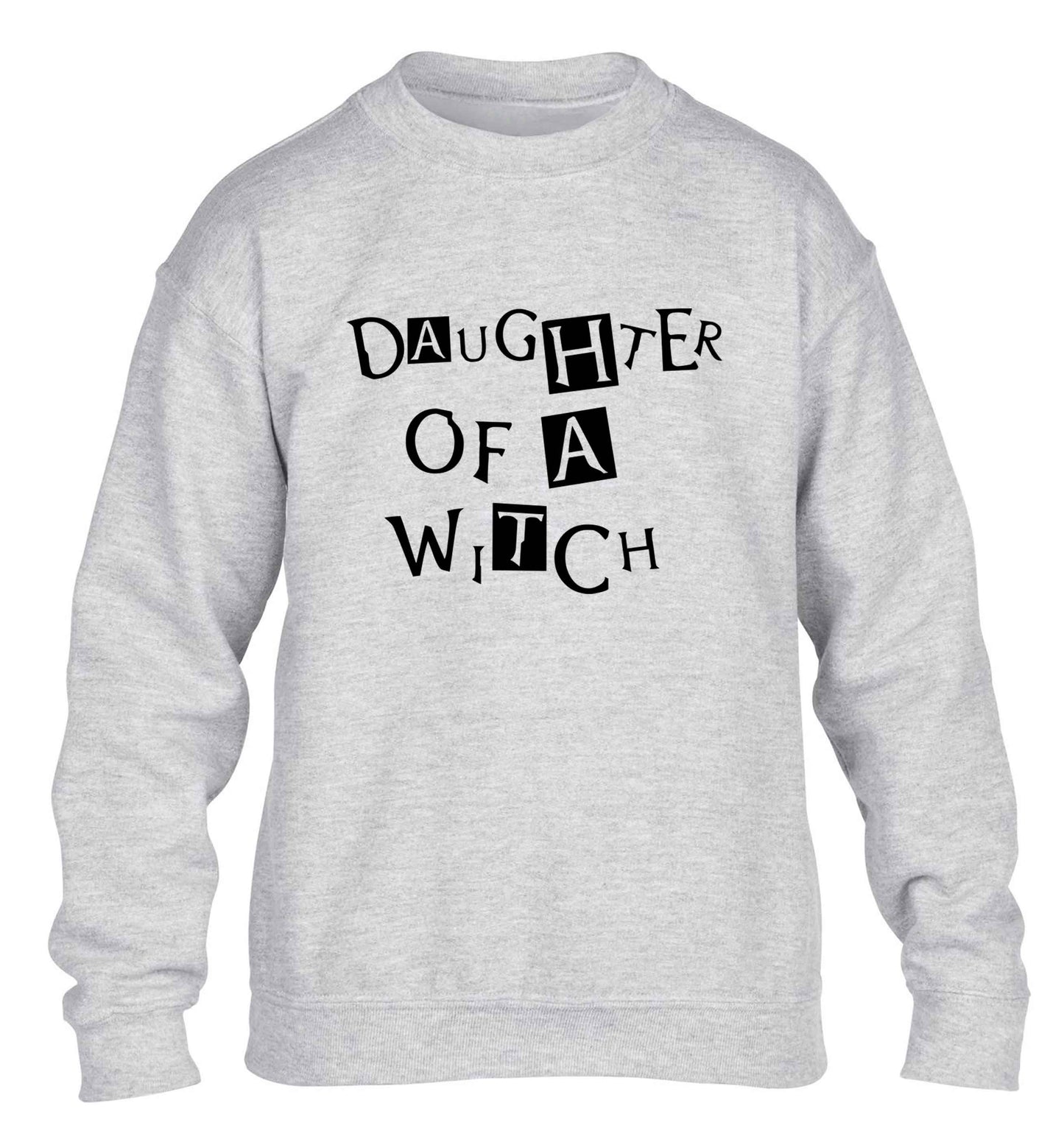 Daughter of a witch children's grey sweater 12-13 Years