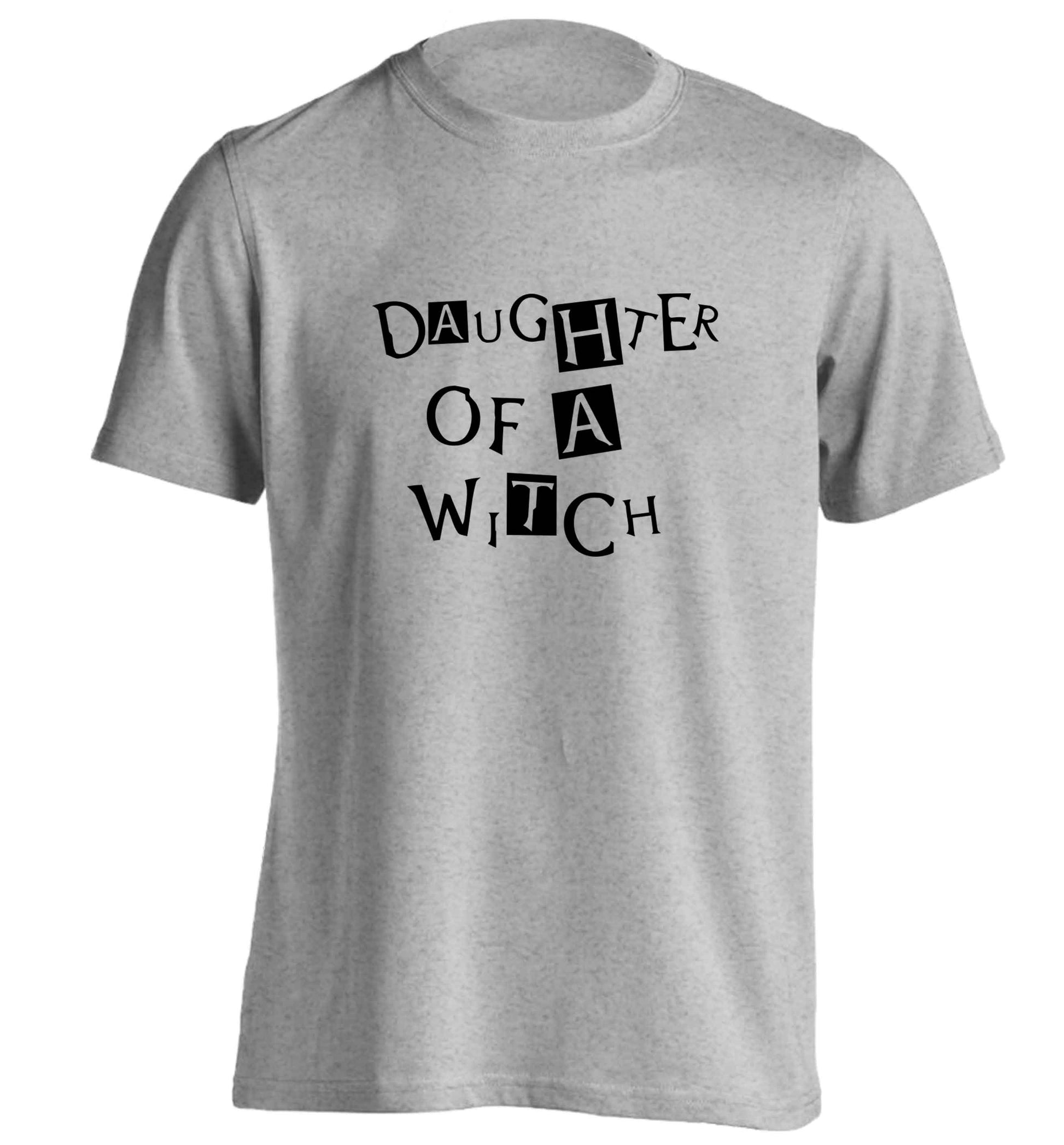 Daughter of a witch adults unisex grey Tshirt 2XL