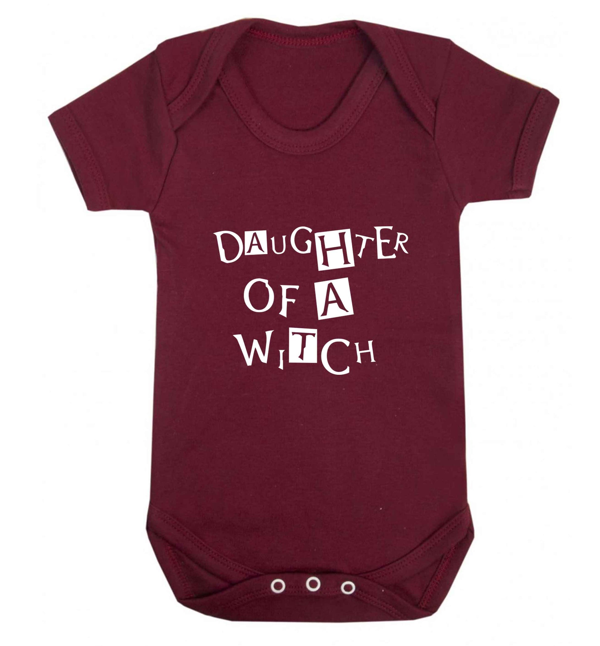 Daughter of a witch baby vest maroon 18-24 months