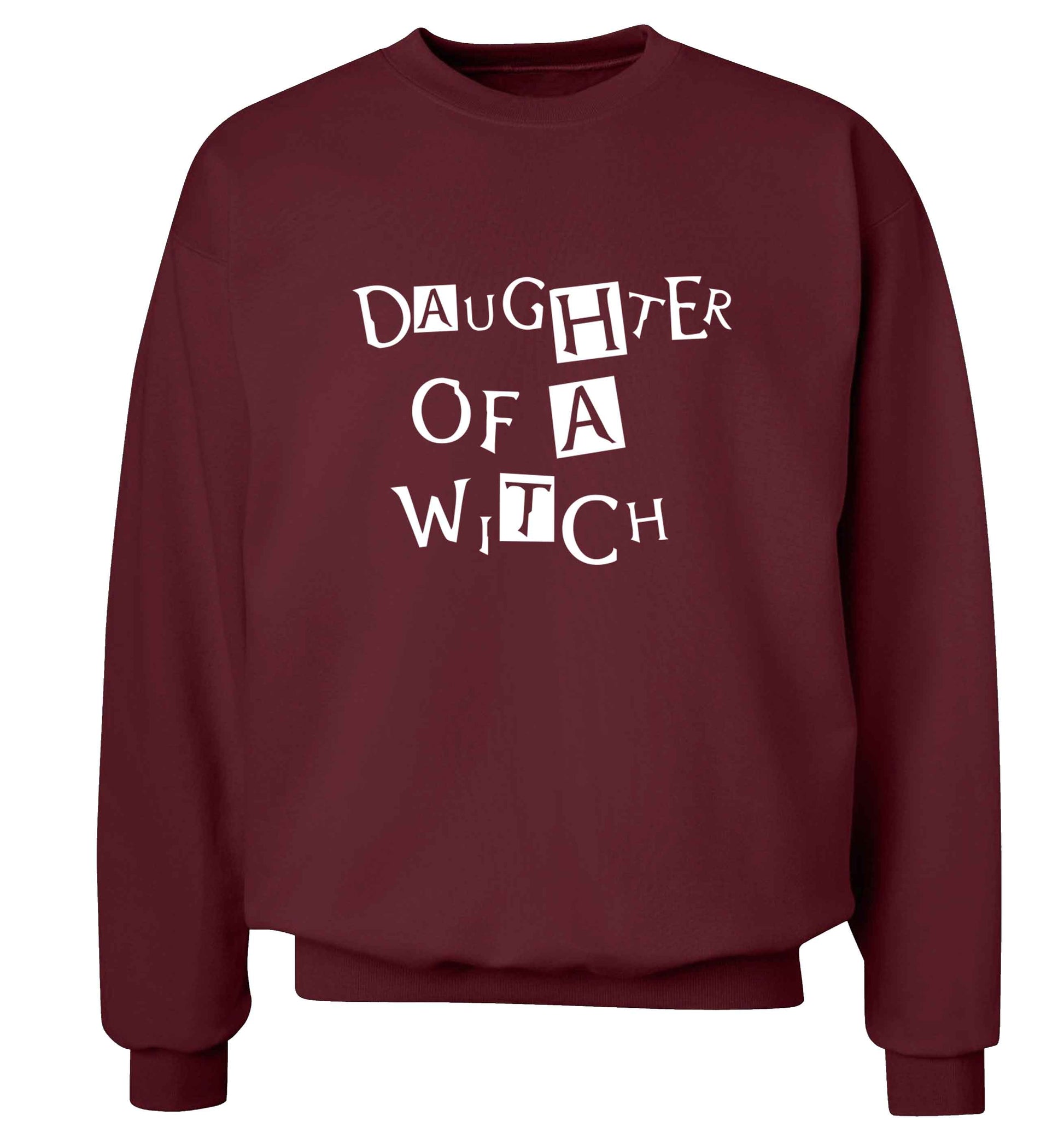 Daughter of a witch adult's unisex maroon sweater 2XL