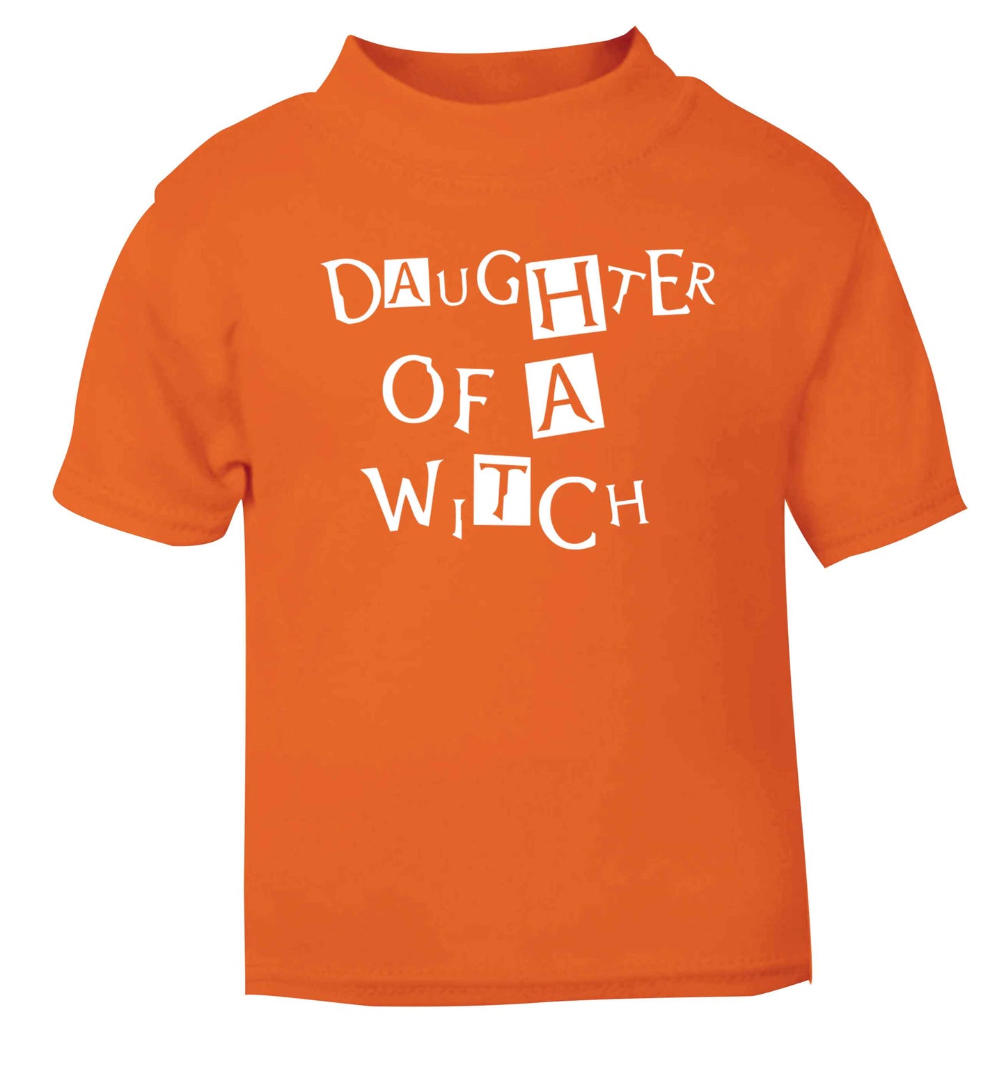 Daughter of a witch orange baby toddler Tshirt 2 Years