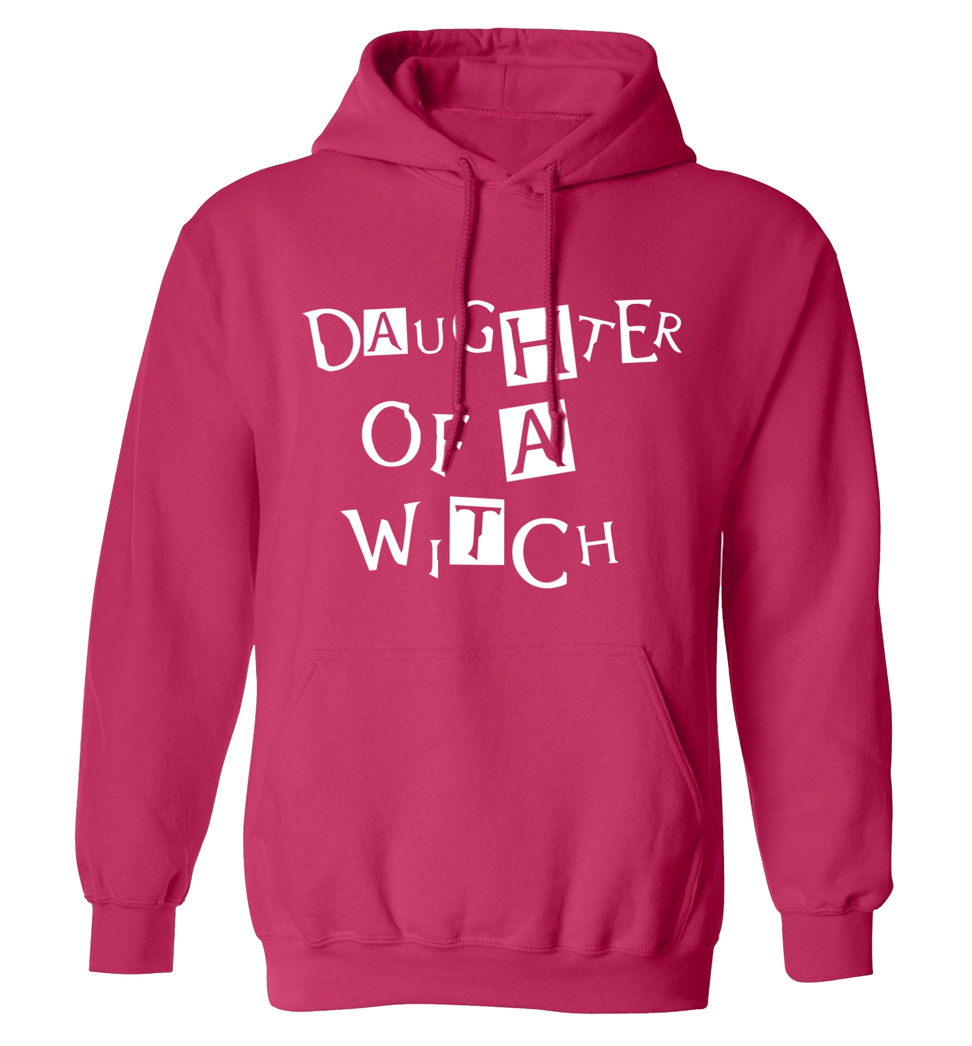 Daughter of a witch adults unisex pink hoodie 2XL