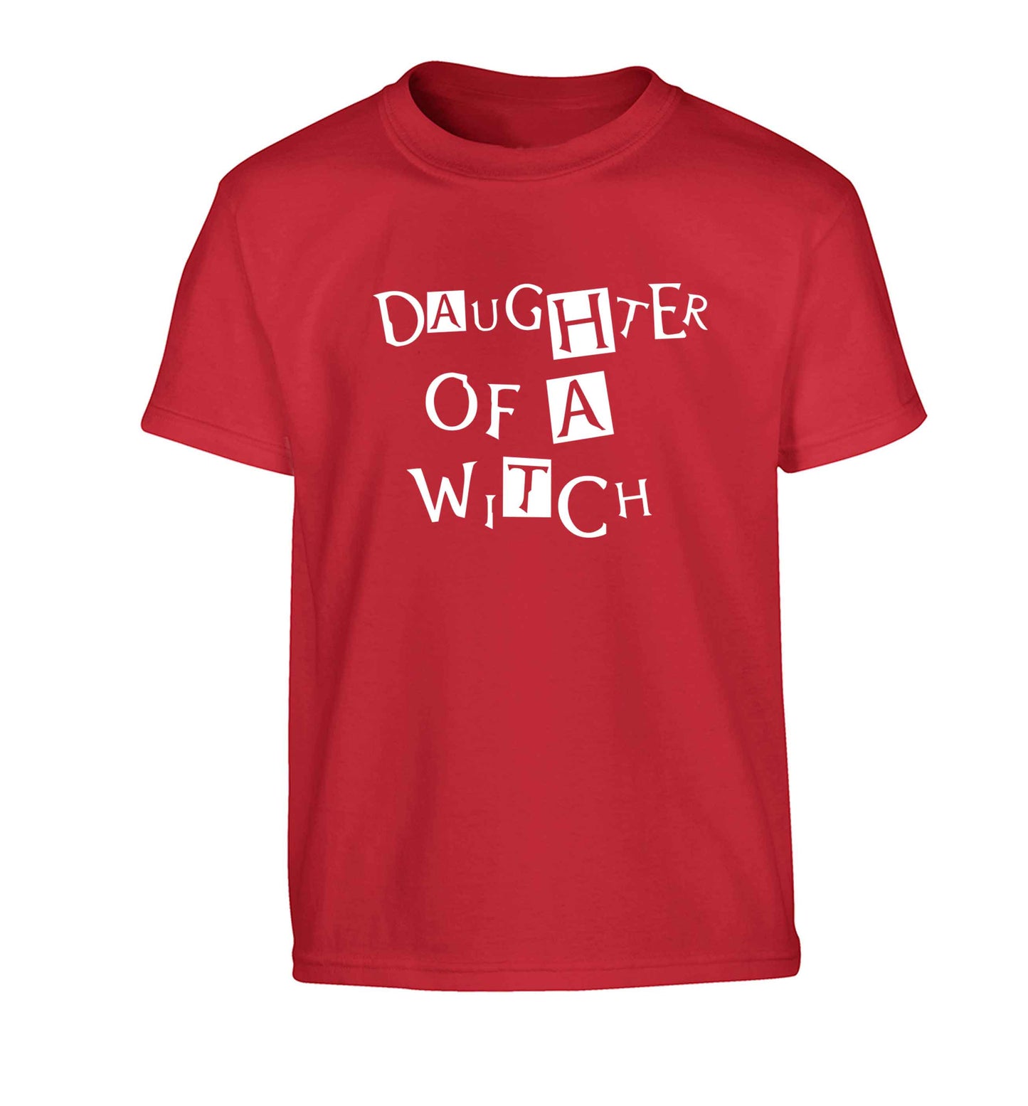 Daughter of a witch Children's red Tshirt 12-13 Years