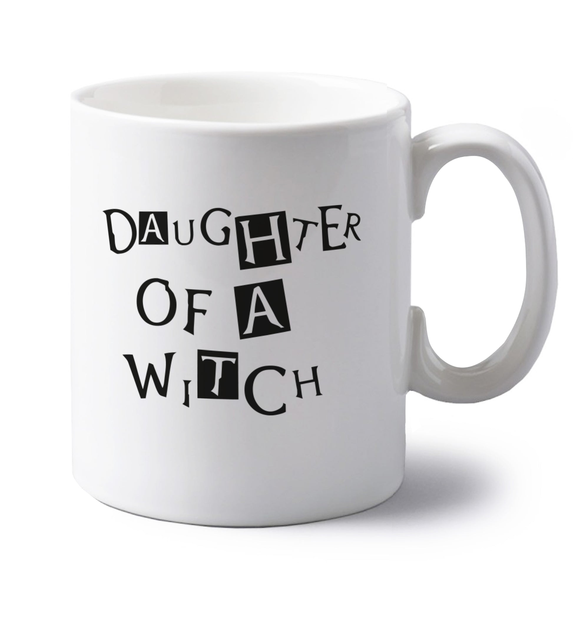 Daughter of a witch left handed white ceramic mug 