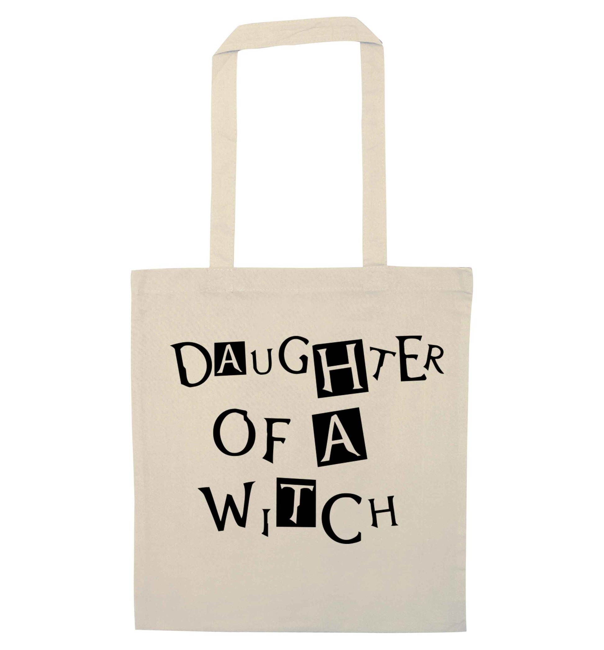Daughter of a witch natural tote bag