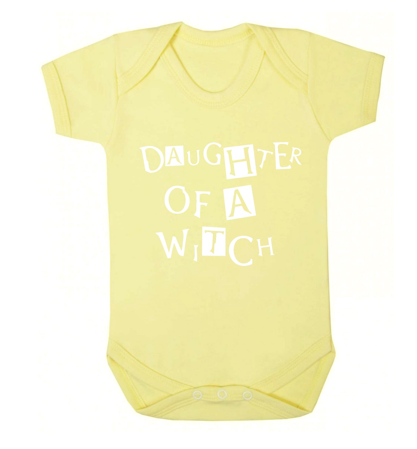 Daughter of a witch Baby Vest pale yellow 18-24 months