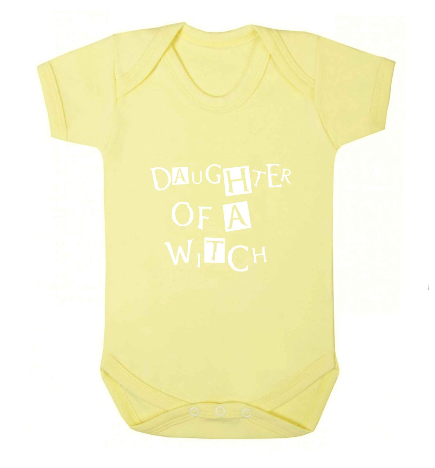 Daughter of a witch baby vest pale yellow 18-24 months