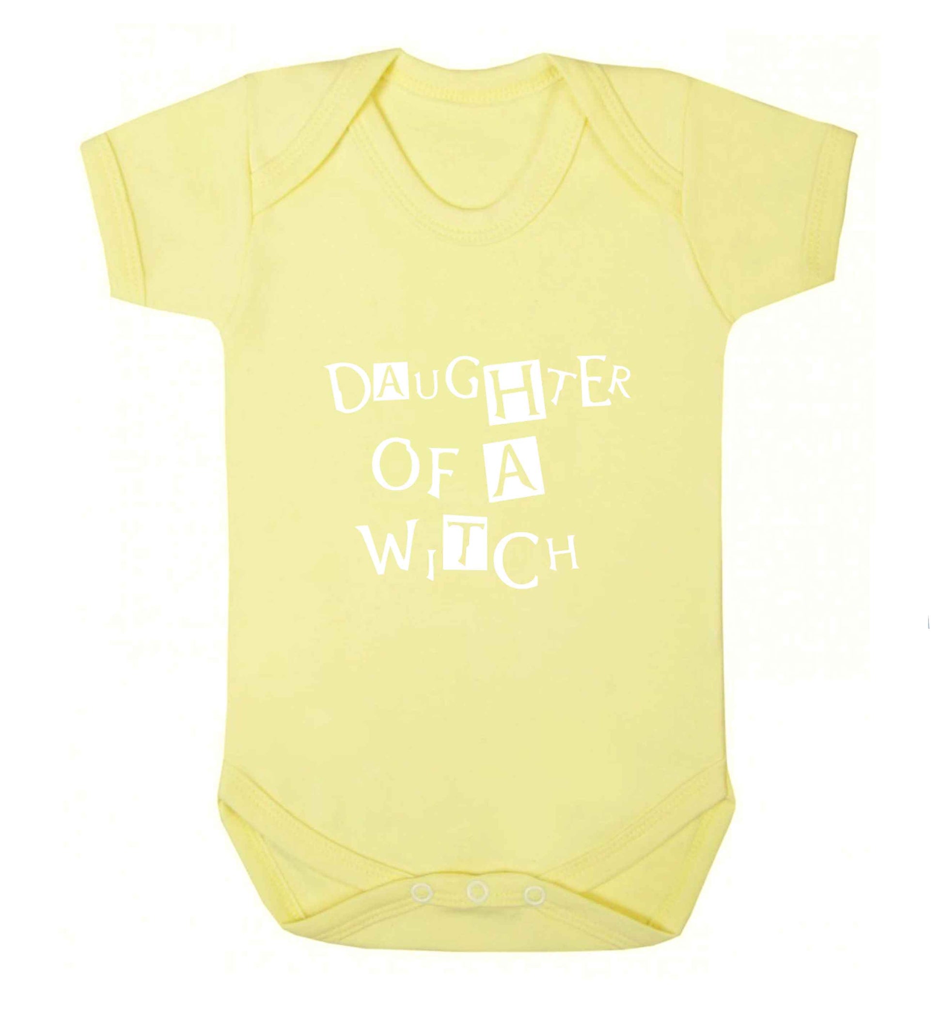 Daughter of a witch baby vest pale yellow 18-24 months