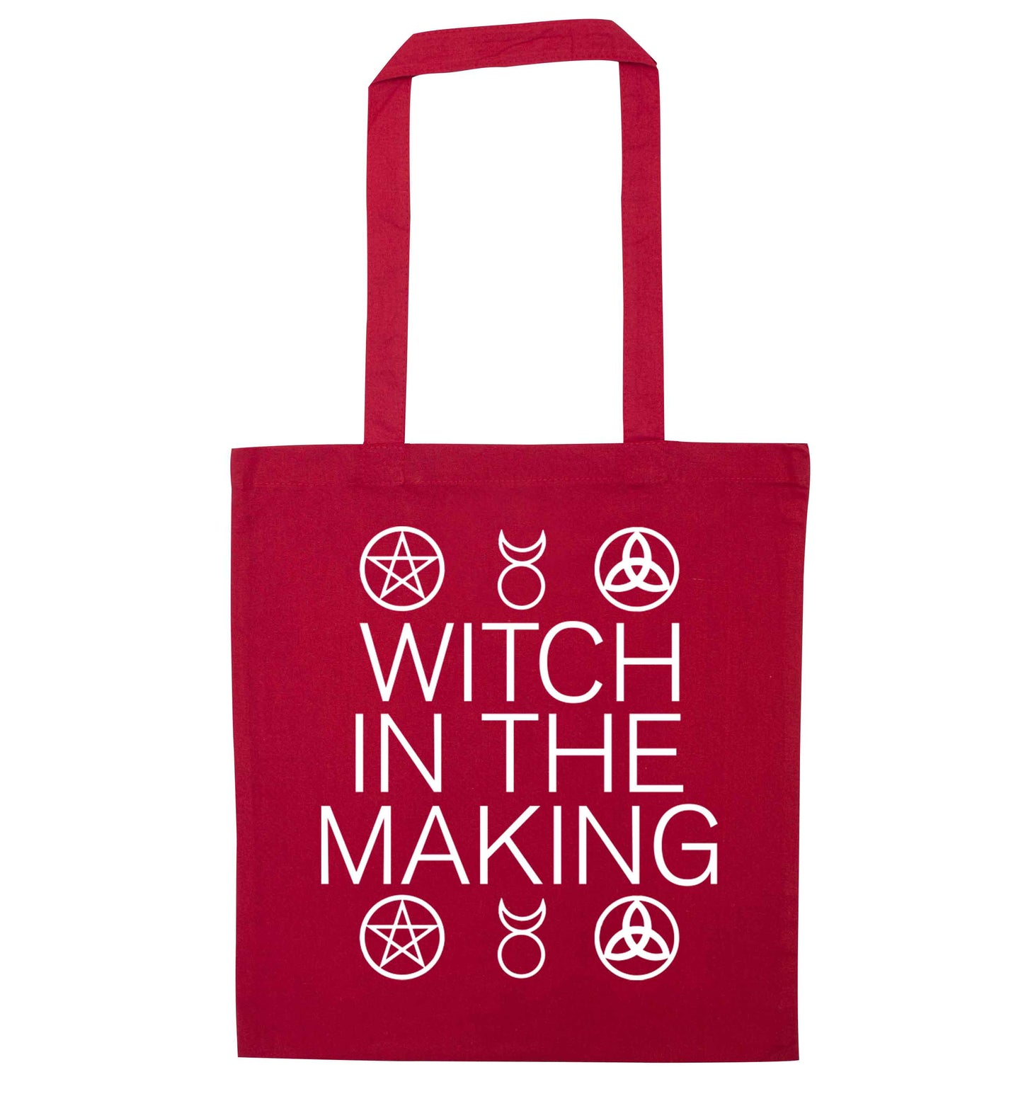 Witch in the making red tote bag