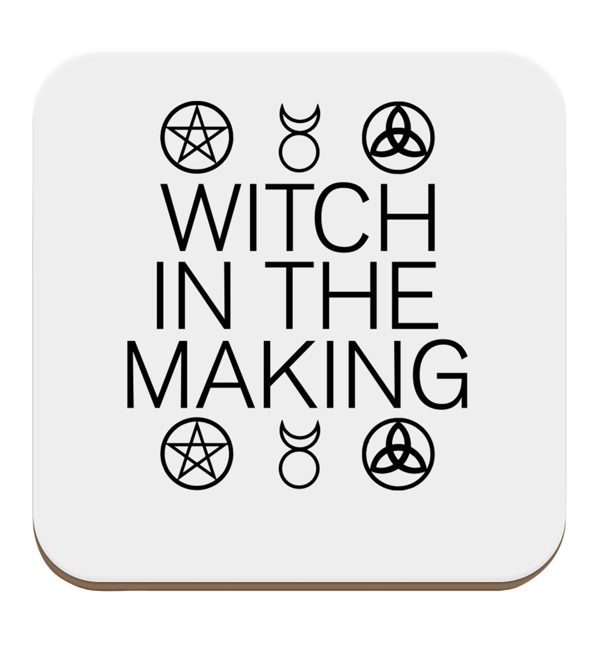 Witch in the making set of four coasters