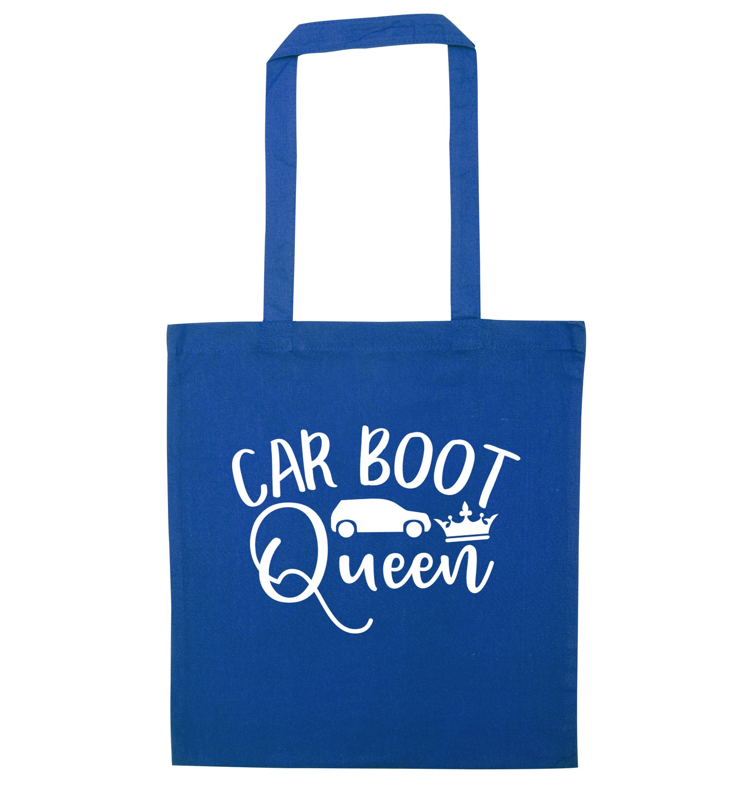 Carboot Queen blue tote bag