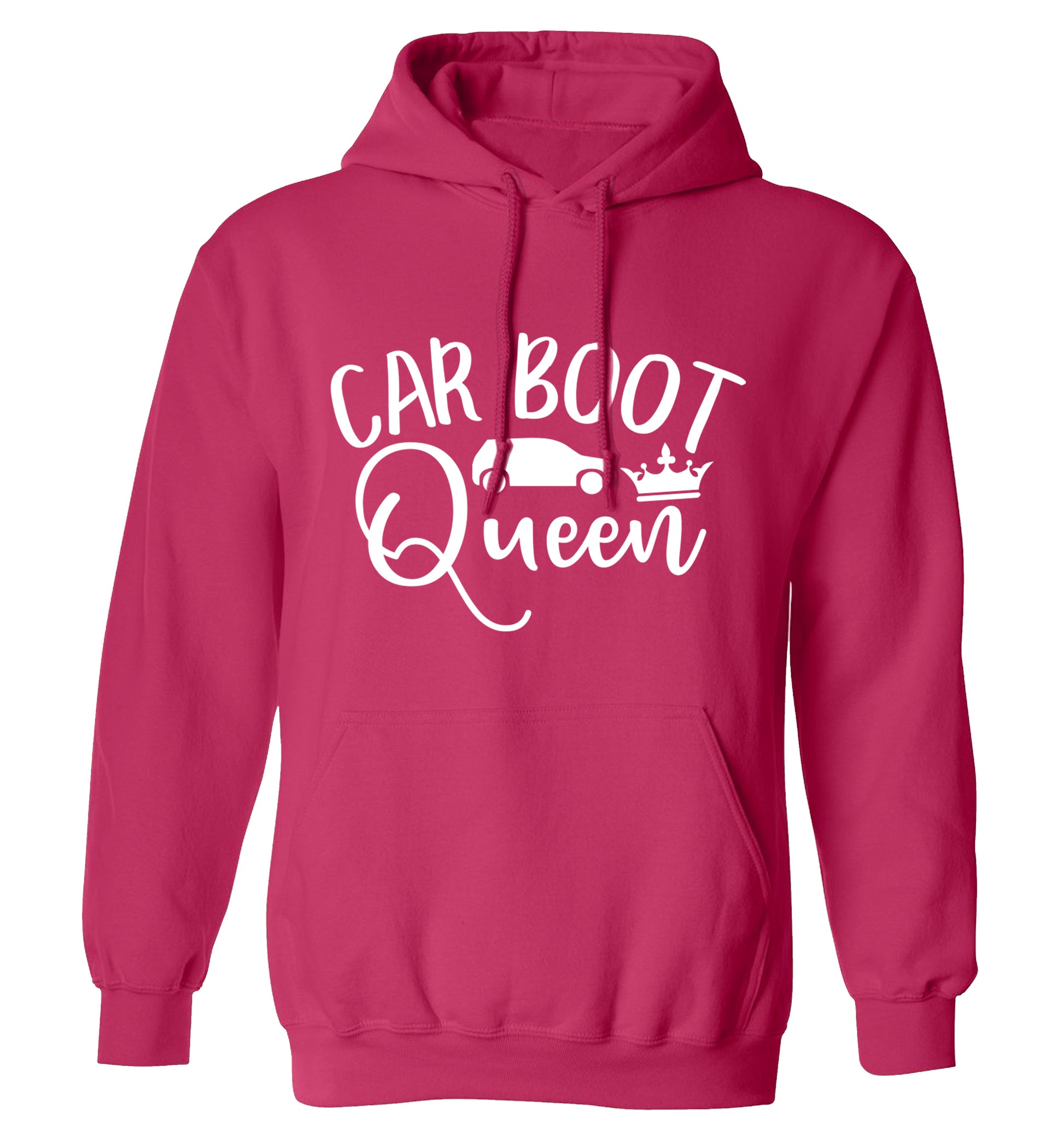 Carboot Queen adults unisex pink hoodie 2XL