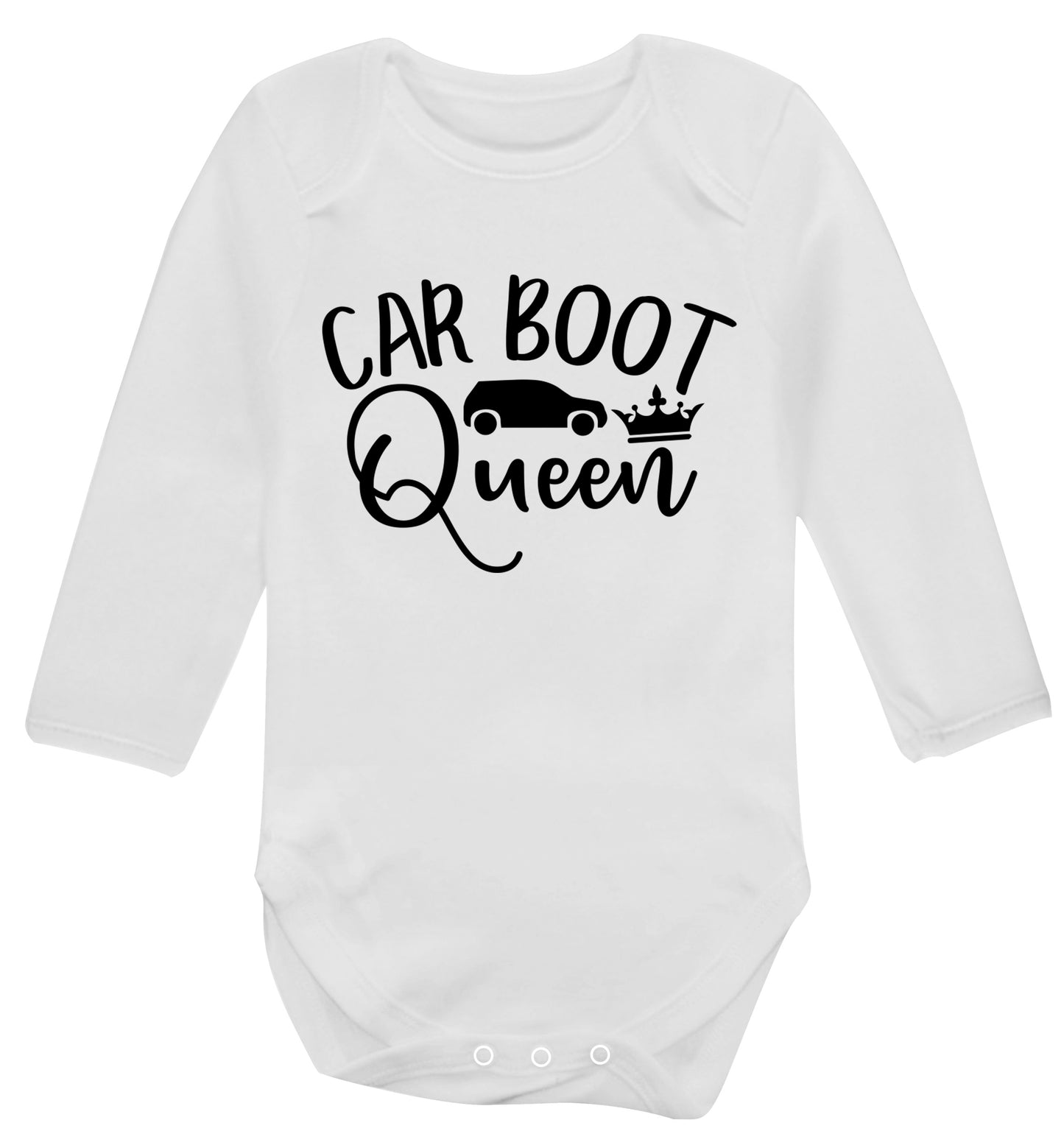 Carboot Queen Baby Vest long sleeved white 6-12 months