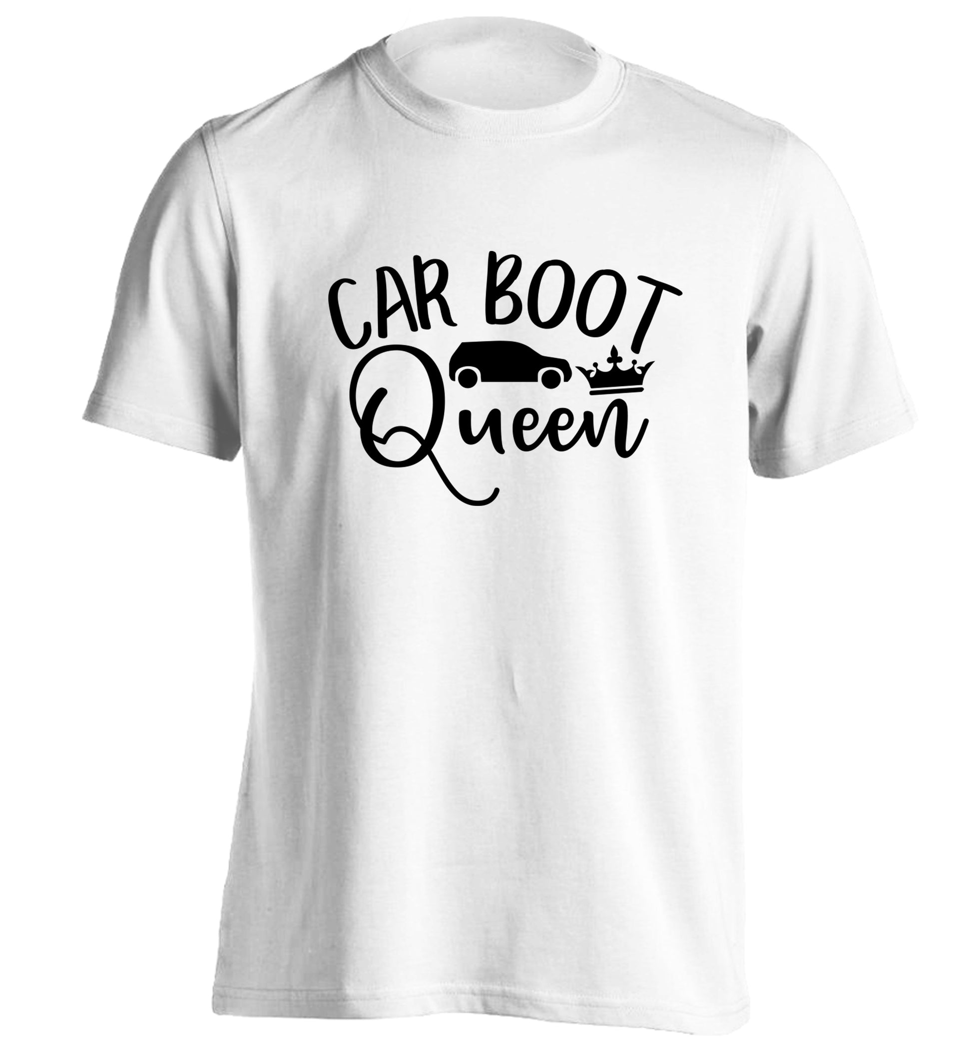 Carboot Queen adults unisex white Tshirt 2XL