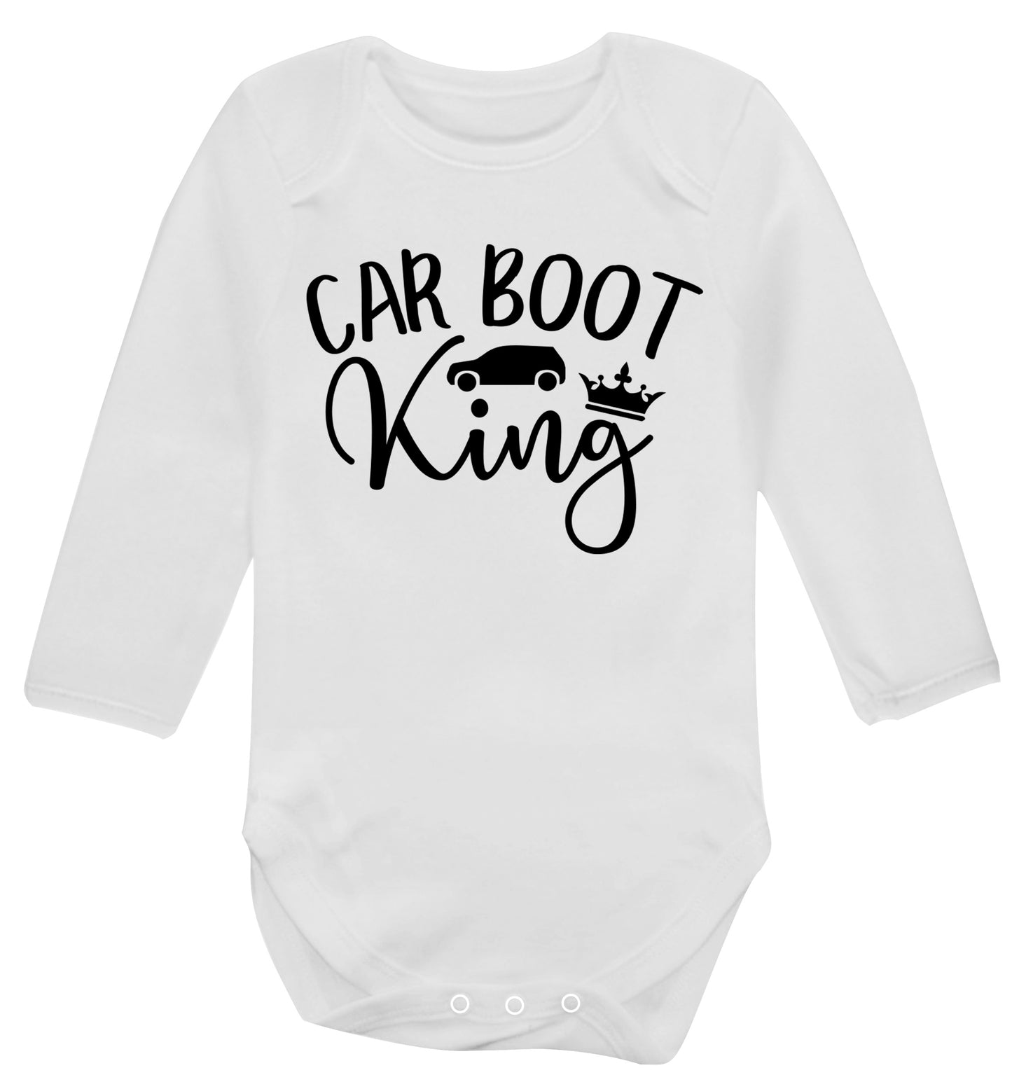 Carboot King Baby Vest long sleeved white 6-12 months