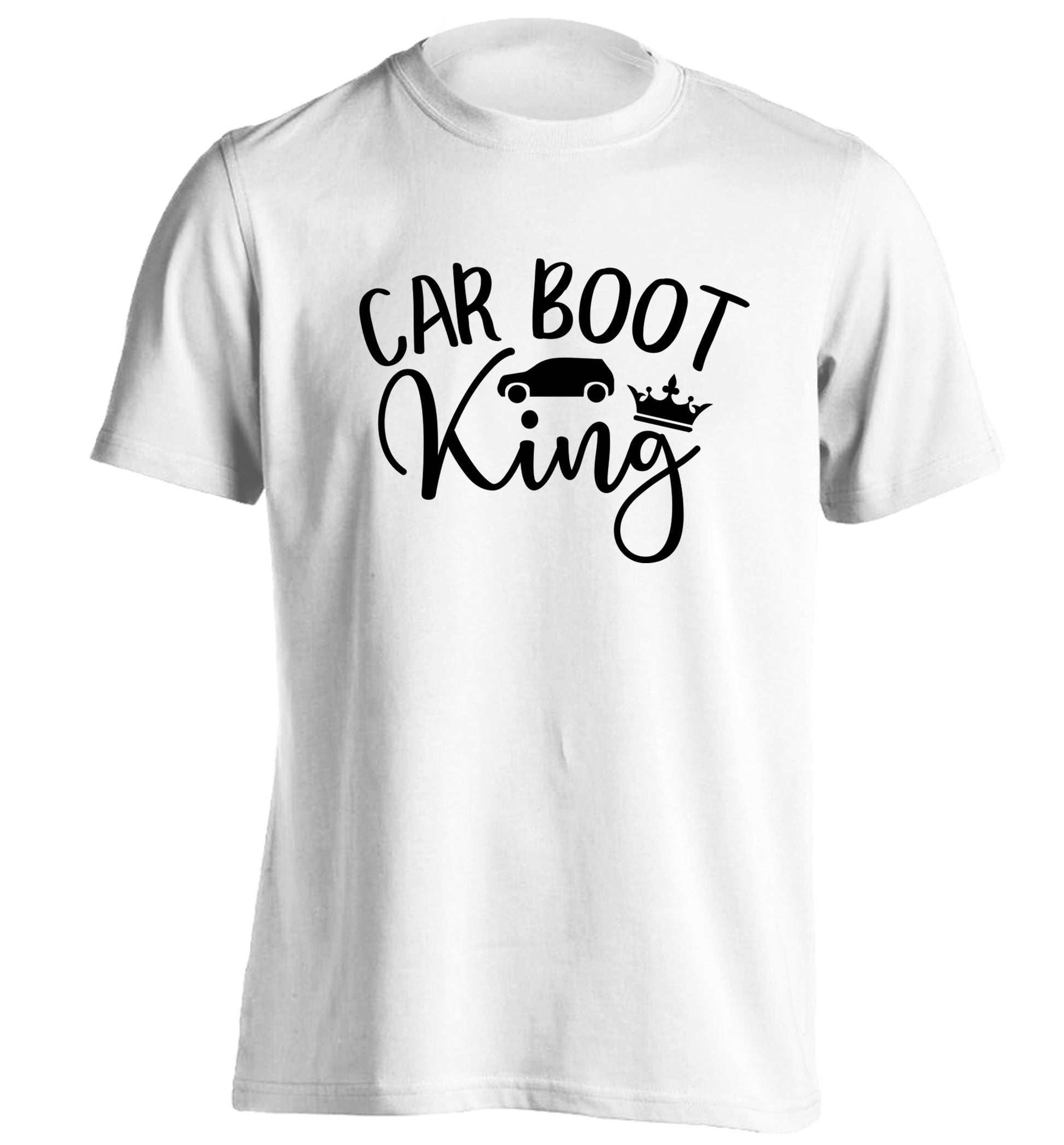 Carboot King adults unisex white Tshirt 2XL