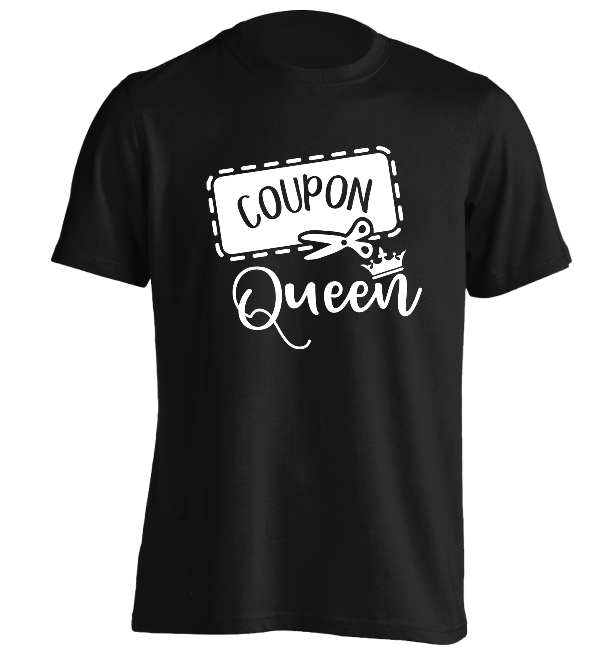 Coupon Queen adults unisex black Tshirt 2XL