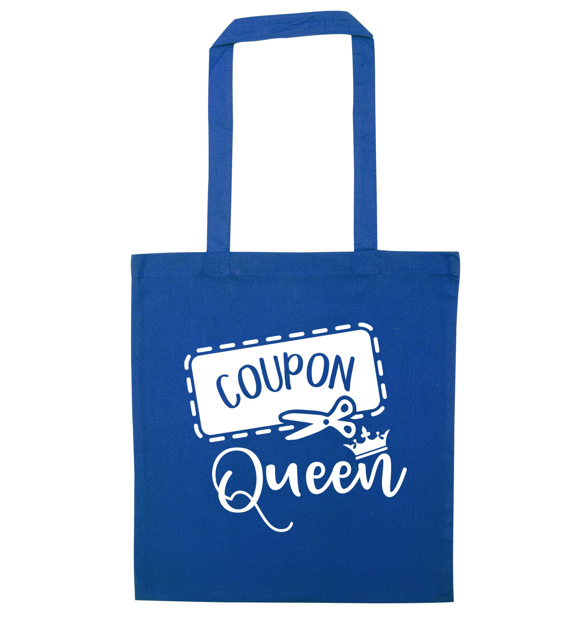 Coupon Queen blue tote bag