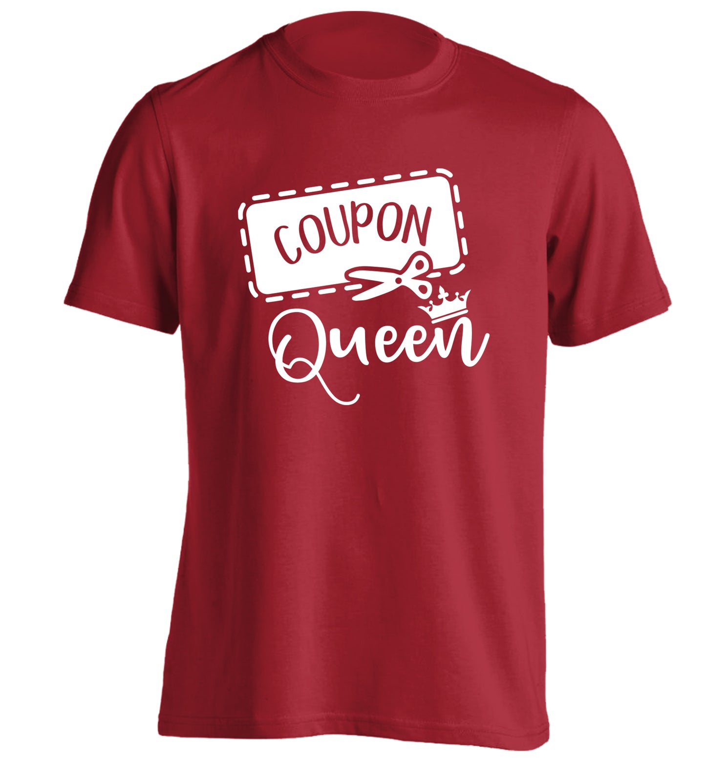 Coupon Queen adults unisex red Tshirt 2XL