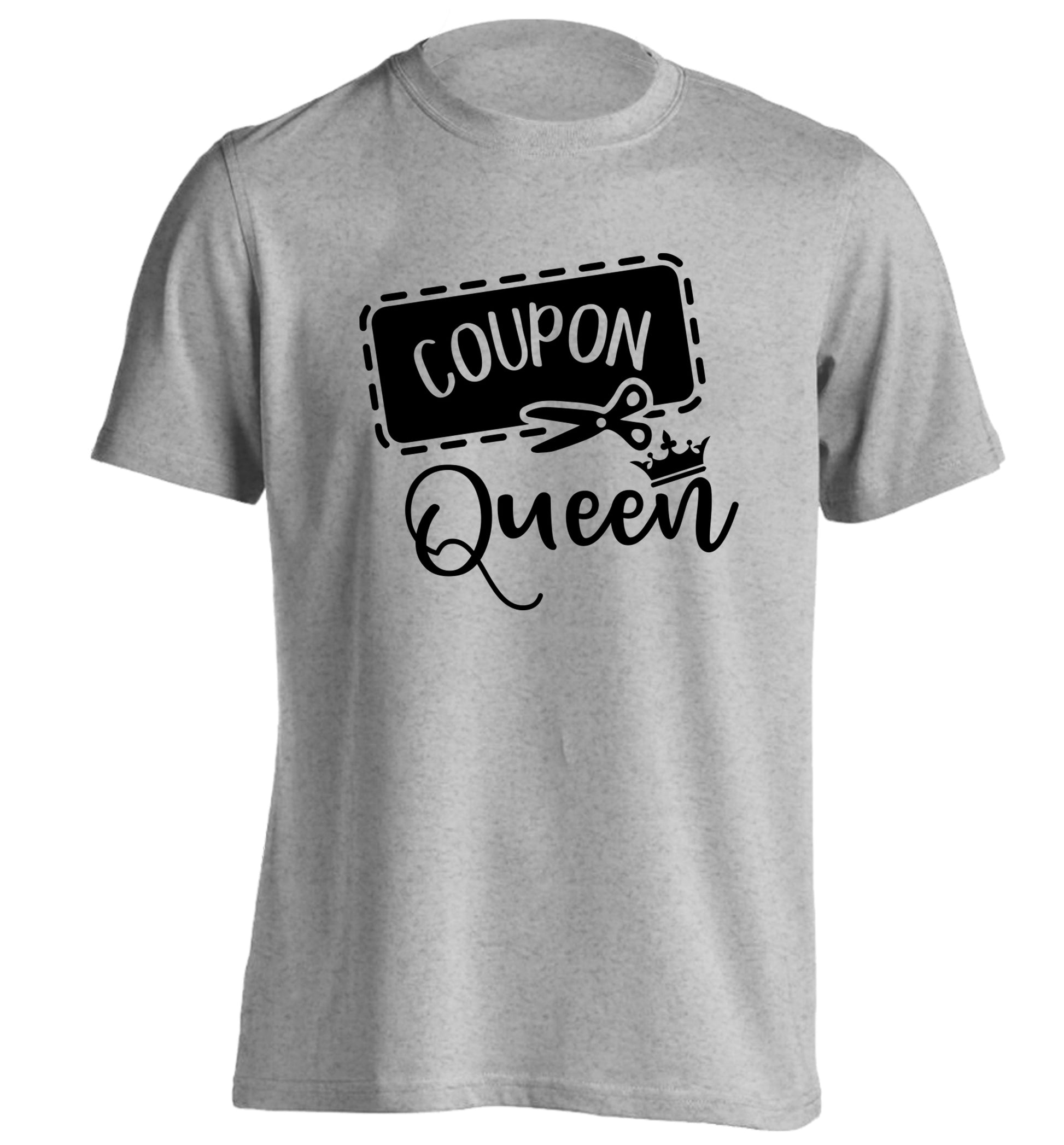 Coupon Queen adults unisex grey Tshirt 2XL