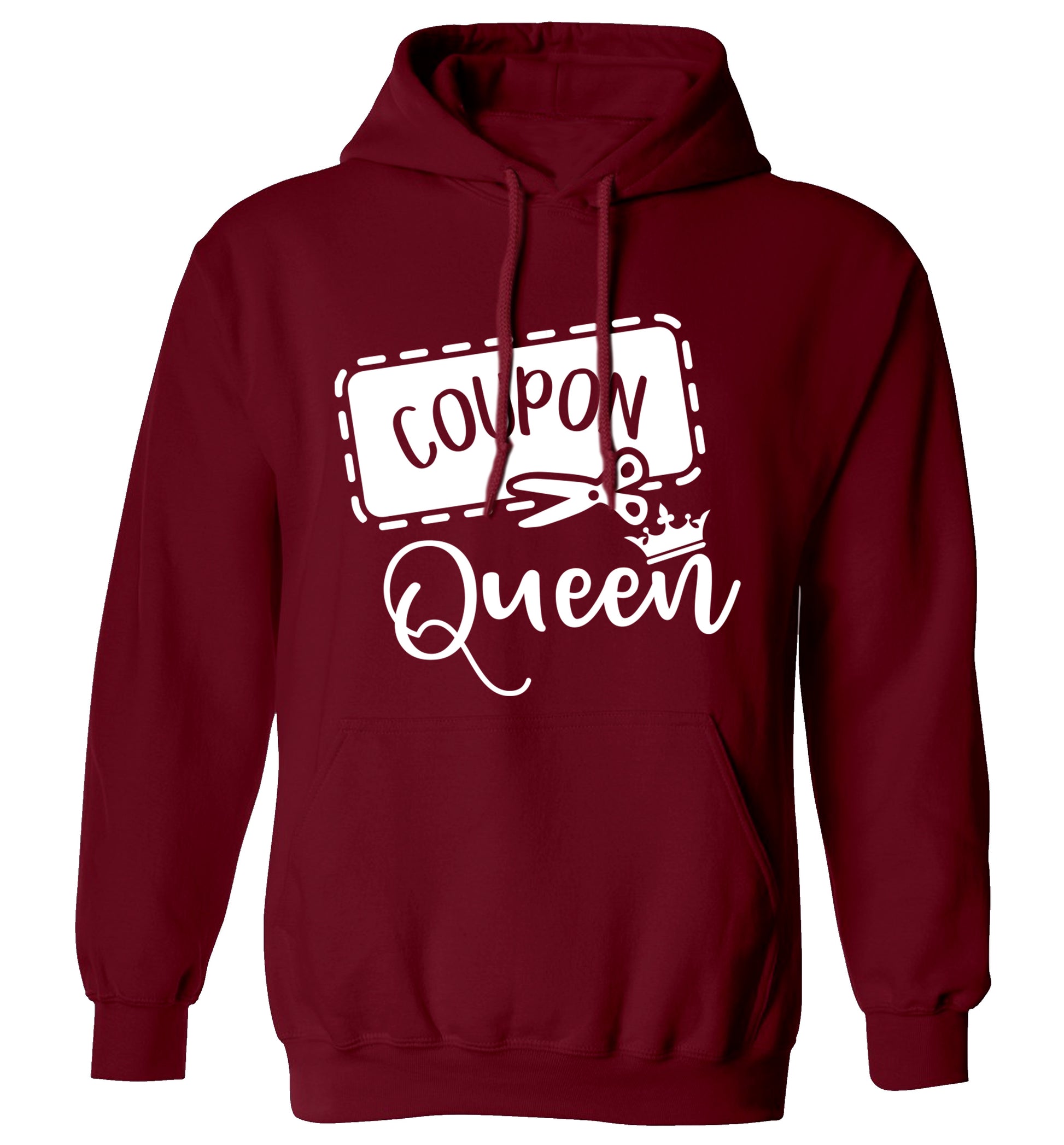 Coupon Queen adults unisex maroon hoodie 2XL