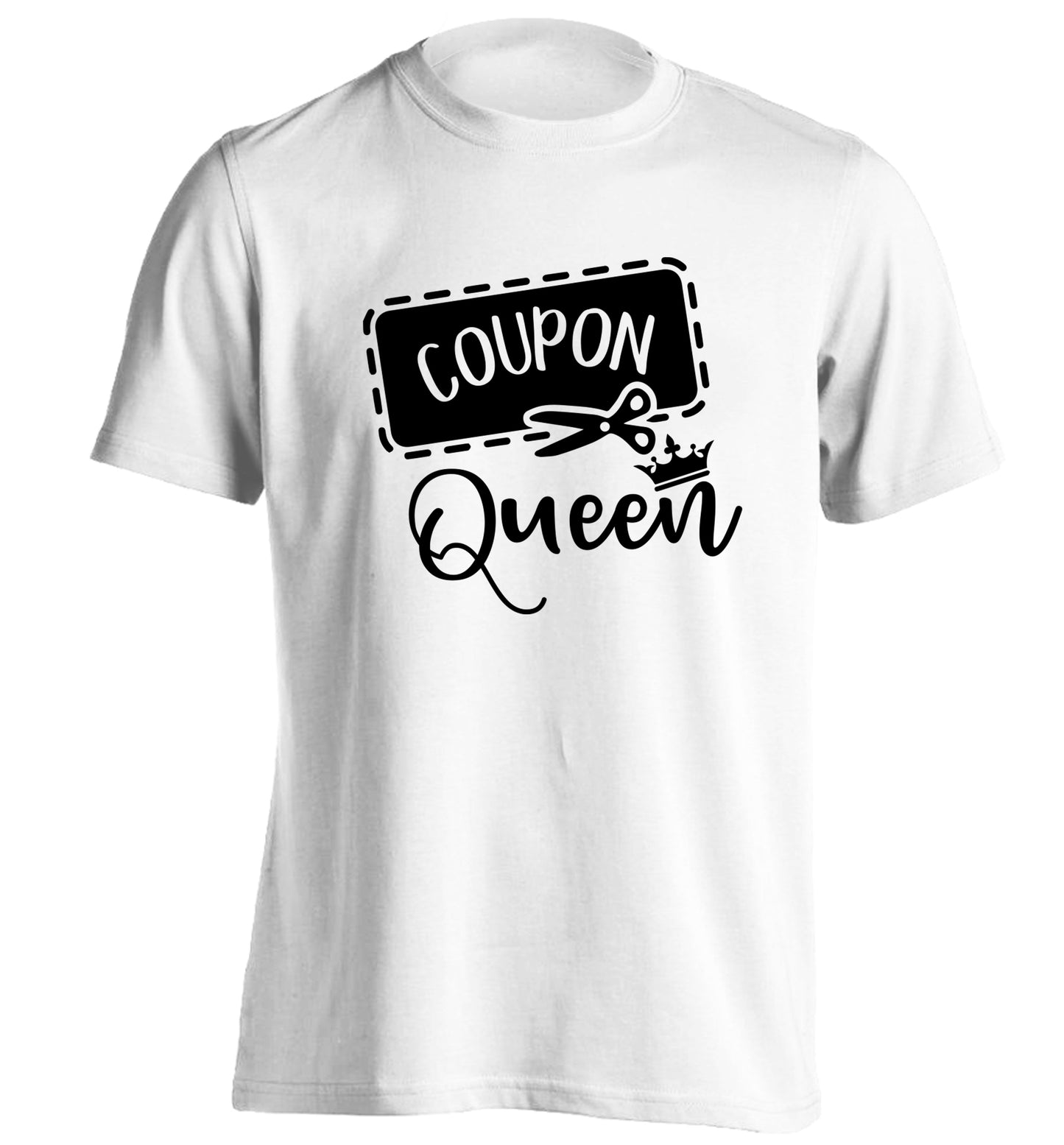 Coupon Queen adults unisex white Tshirt 2XL