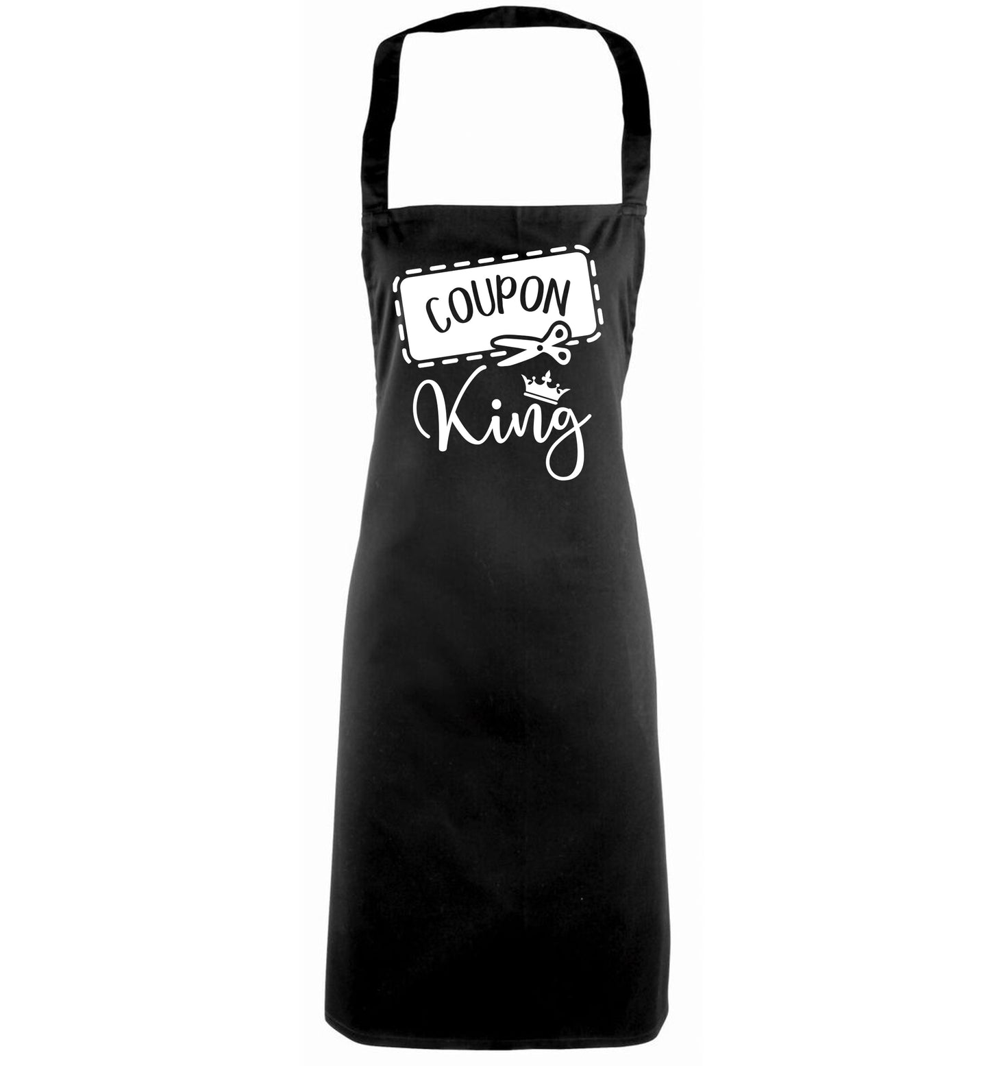 Coupon King black apron