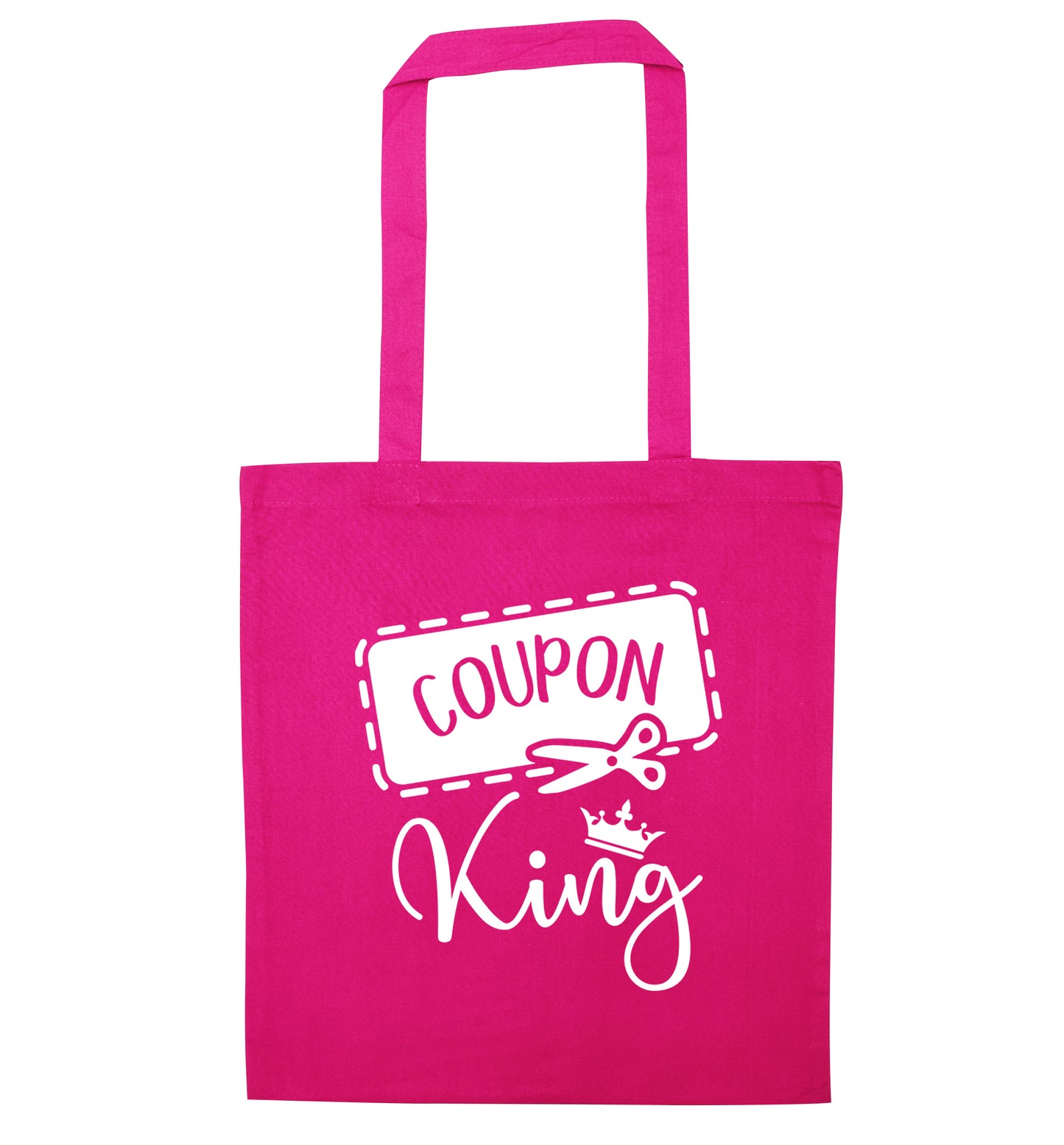 Coupon King pink tote bag