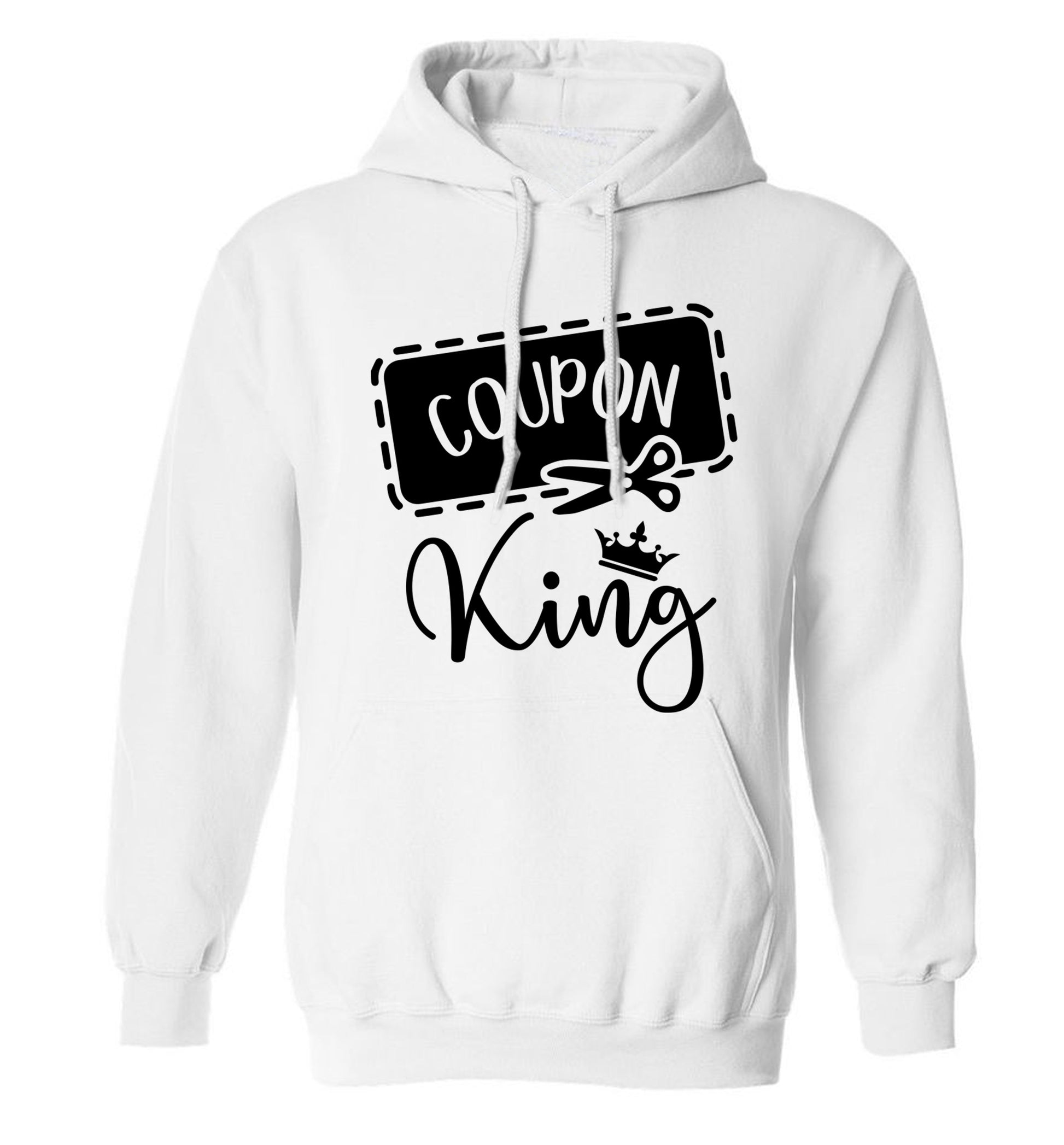 Coupon King adults unisex white hoodie 2XL