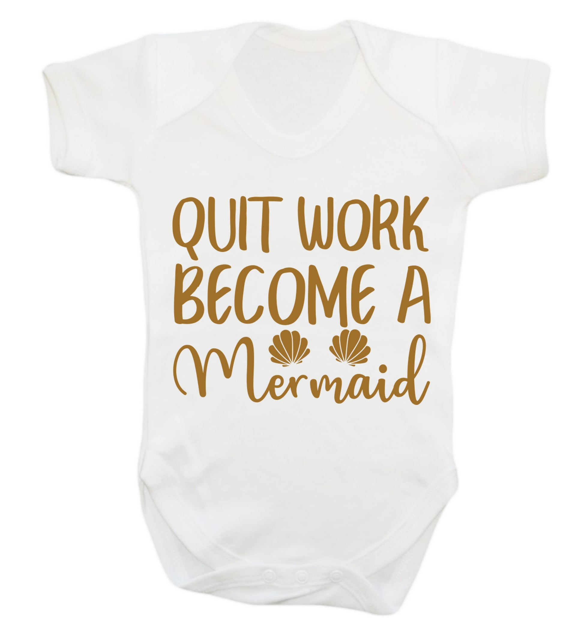 Quit work become a mermaid Baby Vest white 18-24 months