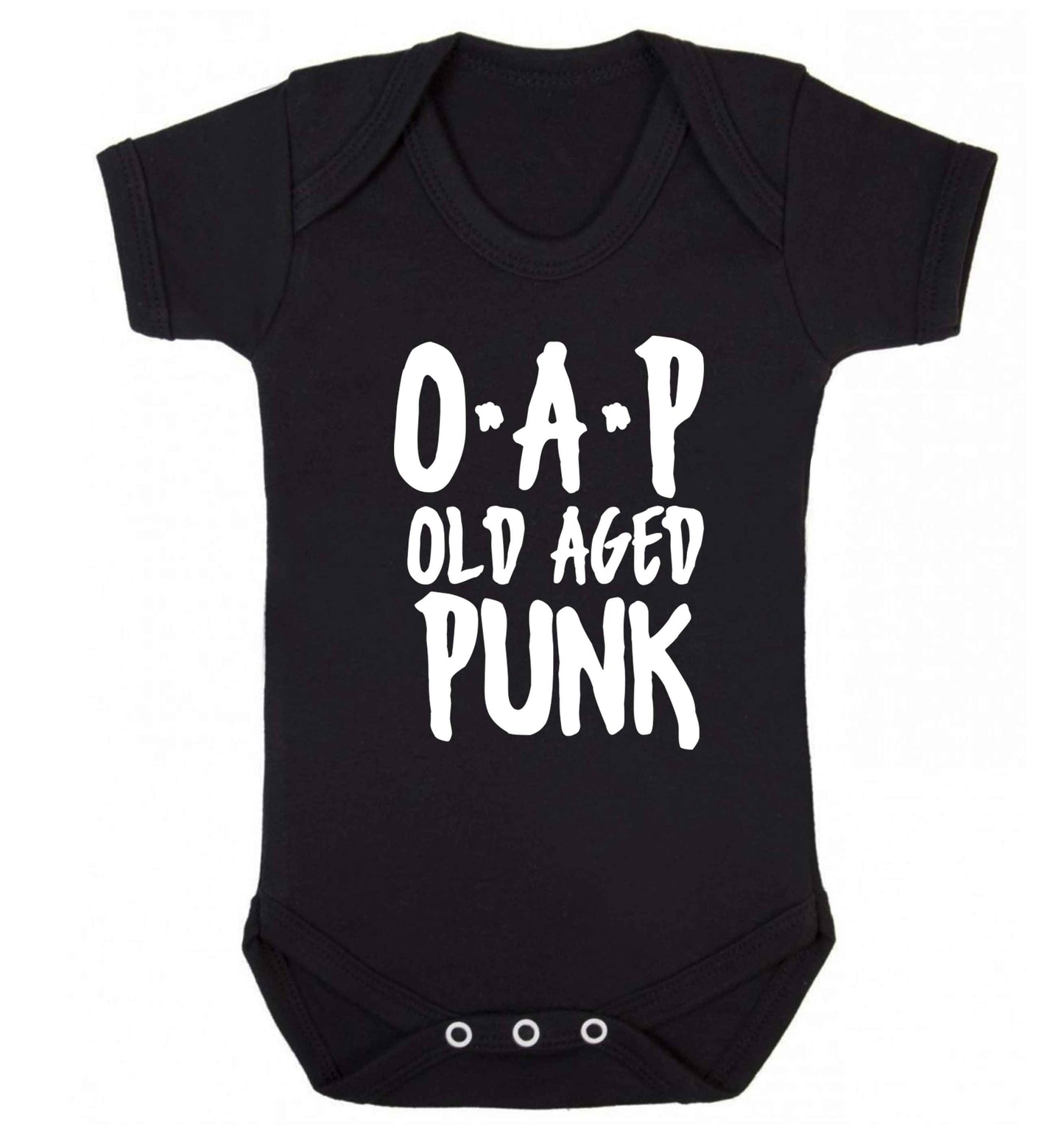 O.A.P Old Age Punk Baby Vest black 18-24 months
