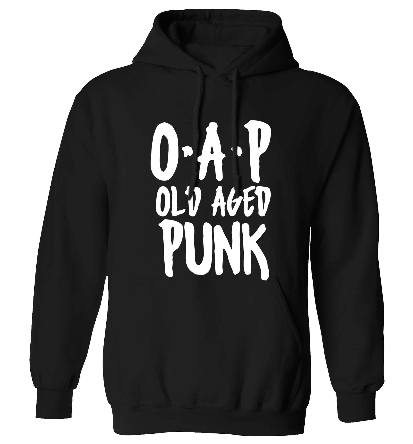 O.A.P Old Age Punk adults unisex black hoodie 2XL