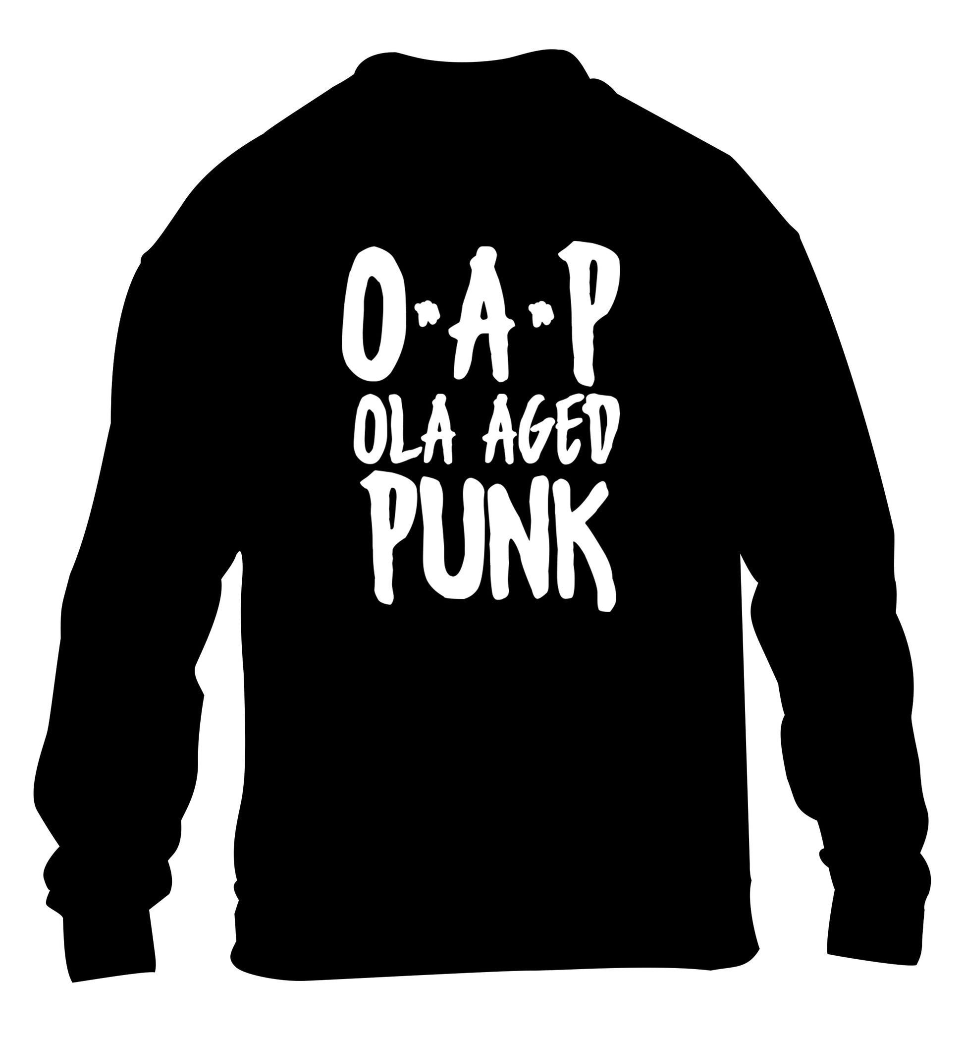 O.A.P Old Aged Punk children's black sweater 12-13 Years