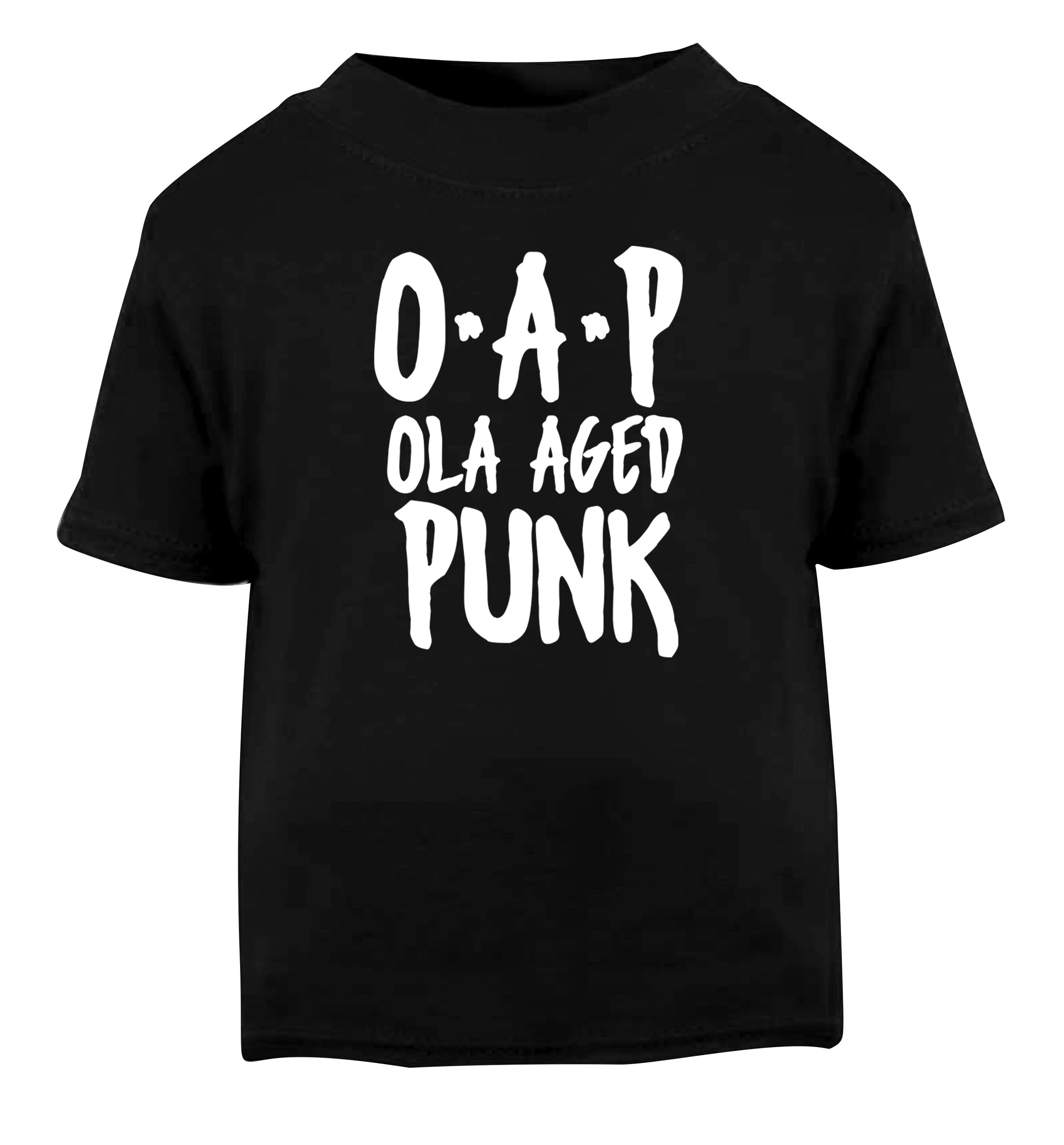 O.A.P Old Aged Punk Black Baby Toddler Tshirt 2 years