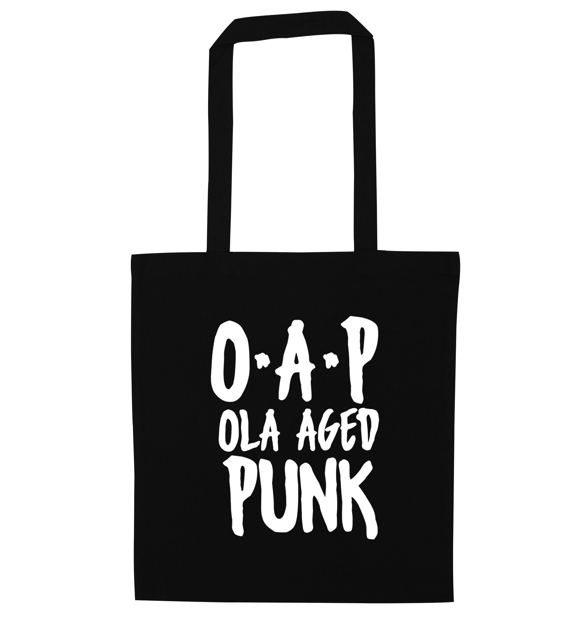 O.A.P Old Aged Punk black tote bag