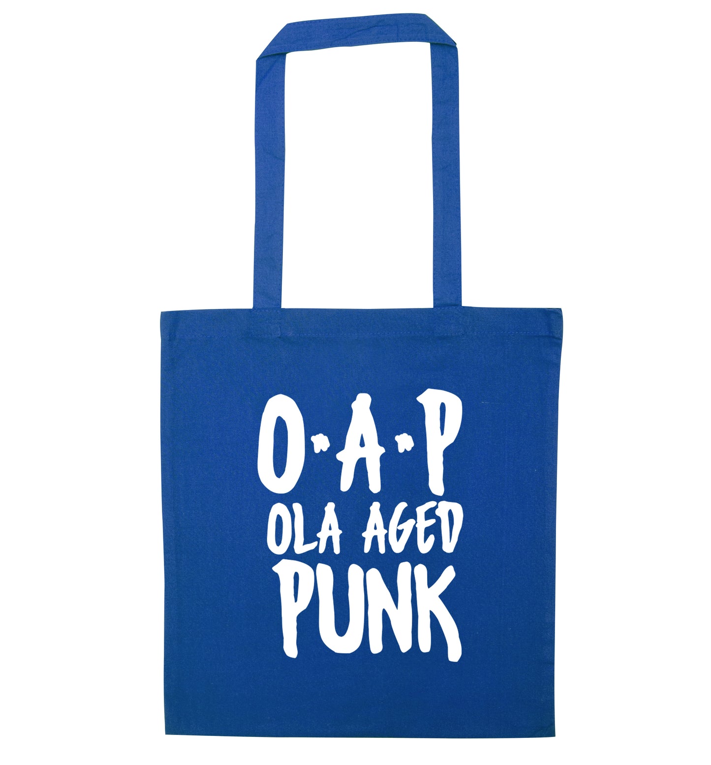O.A.P Old Aged Punk blue tote bag