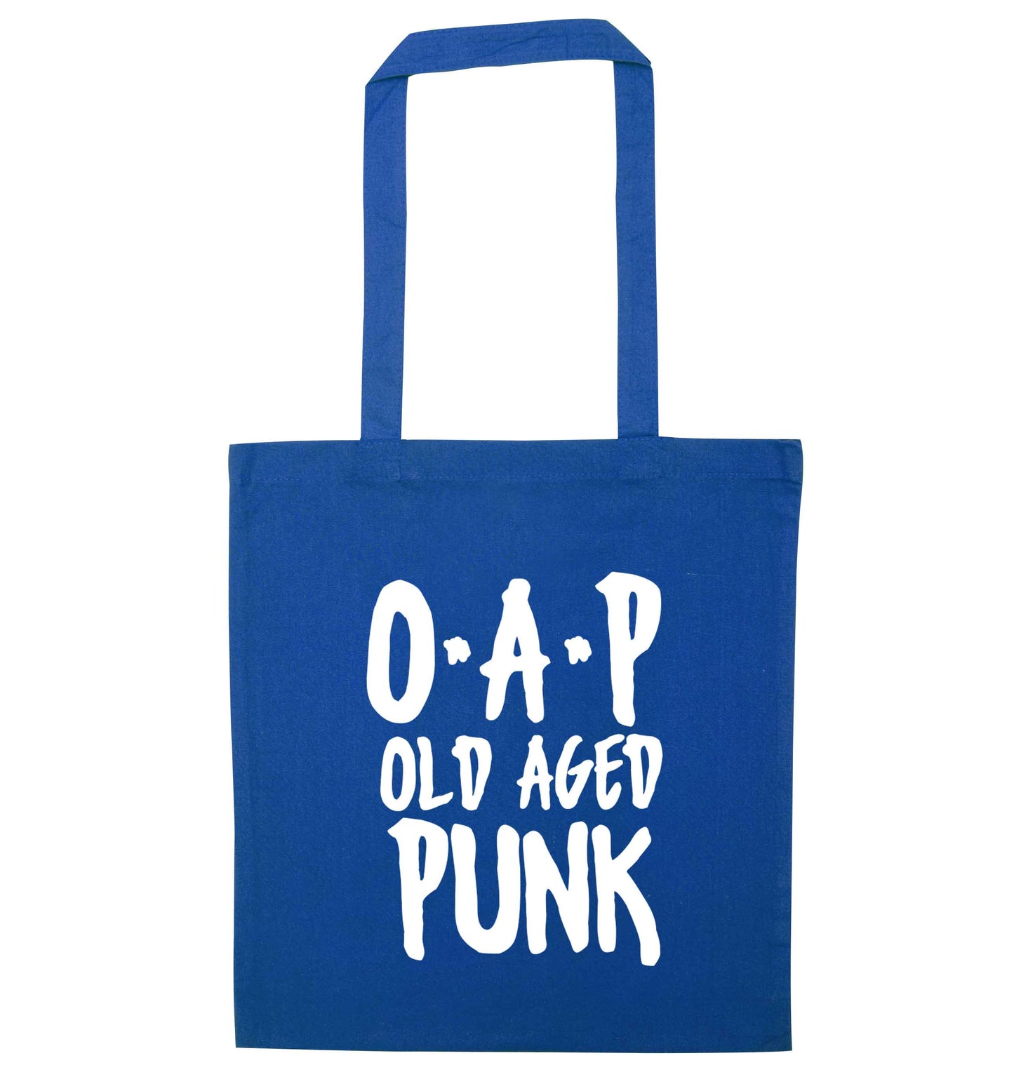 O.A.P Old Age Punk blue tote bag