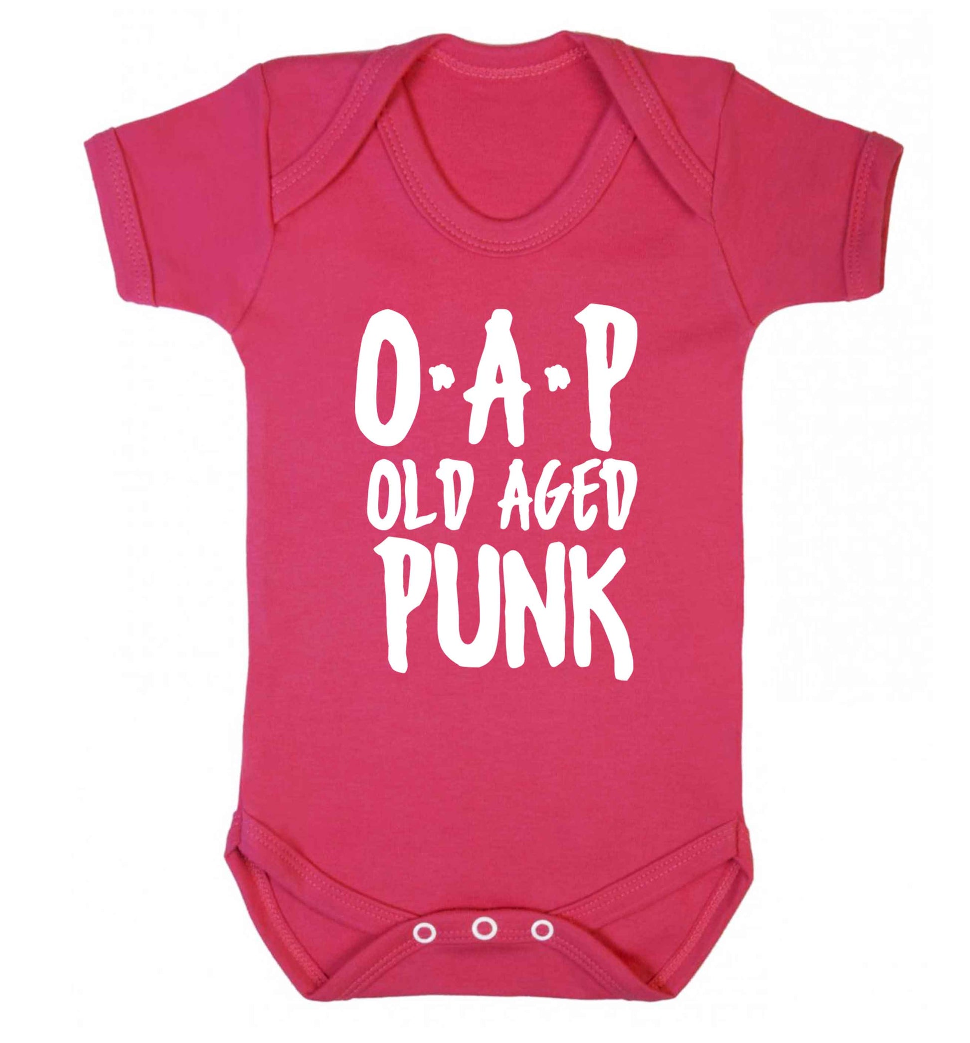 O.A.P Old Age Punk Baby Vest dark pink 18-24 months