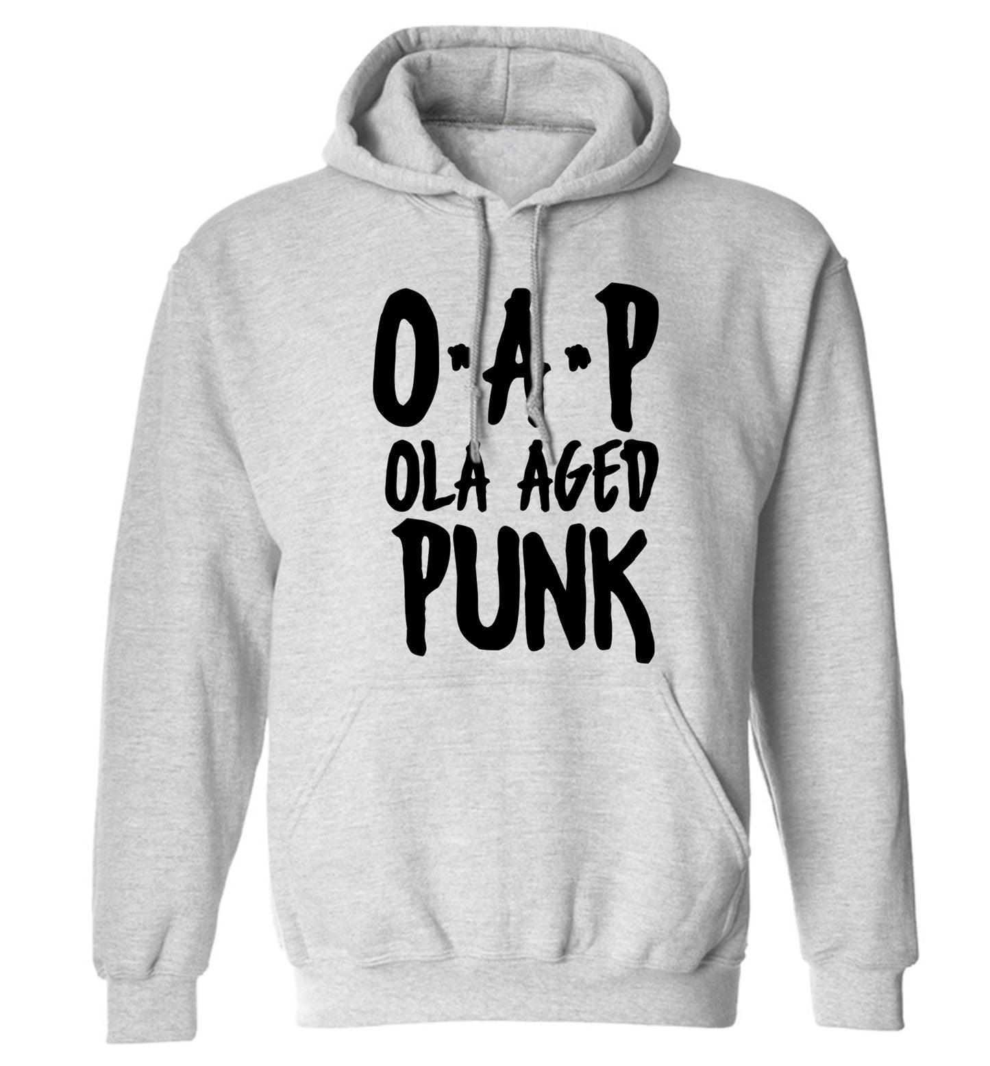 O.A.P Old Aged Punk adults unisex grey hoodie 2XL